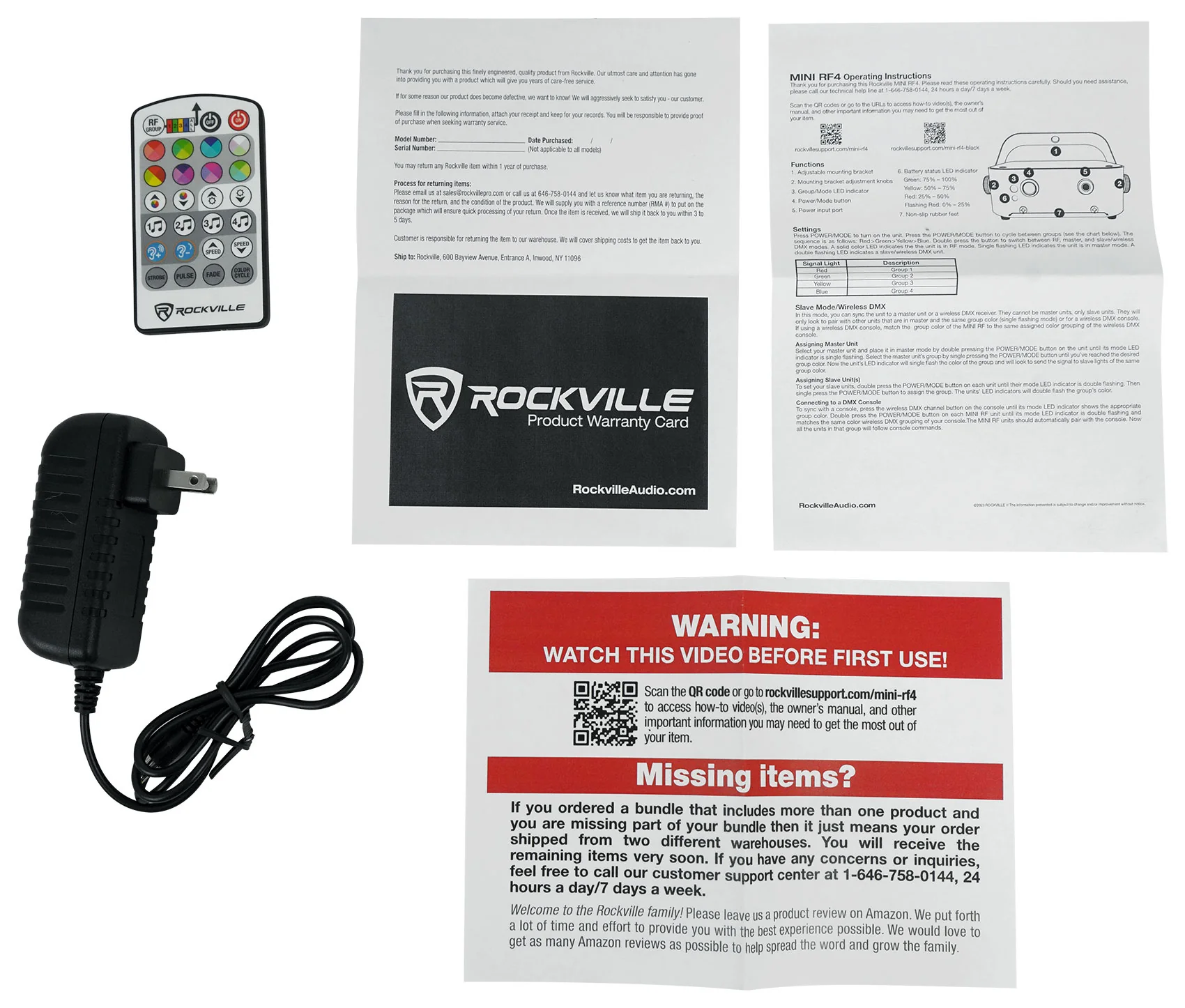 MINI RF4 RGBWA+UV 10-Pack + ROCKFORCE W2 DMX Controller Bundle - Image 3