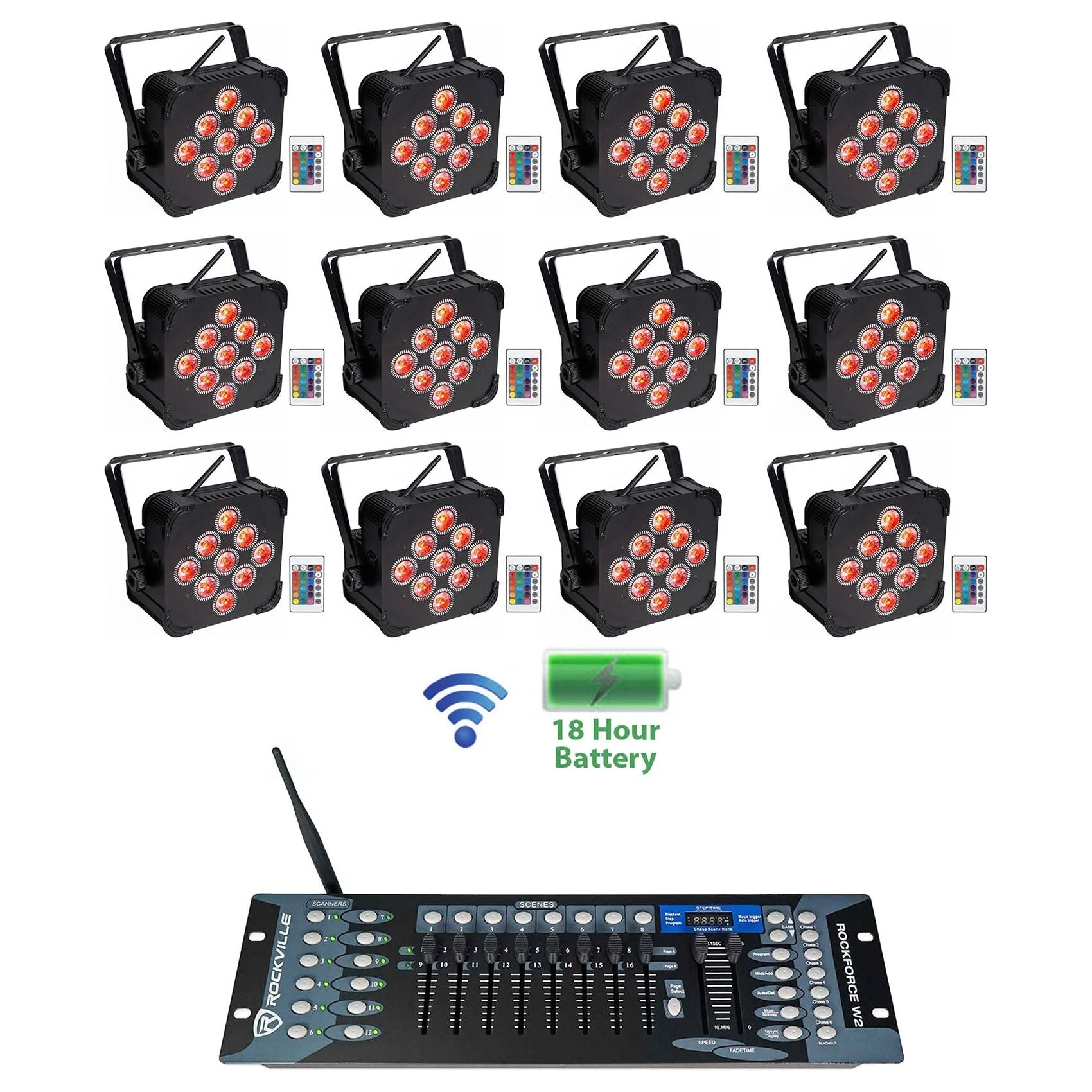 BEST PAR 60 12-Pack + ROCKFORCE W2 DMX Controller Bundle - Image 2