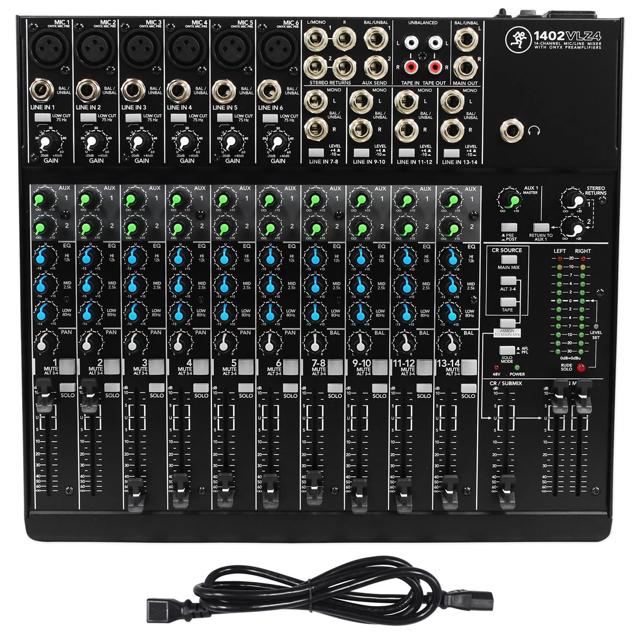 Mackie 1402VLZ4 14-channel Analog Mixer w/ 6 ONYX Preamps+Dual Wireless UHF Mics - Image 2