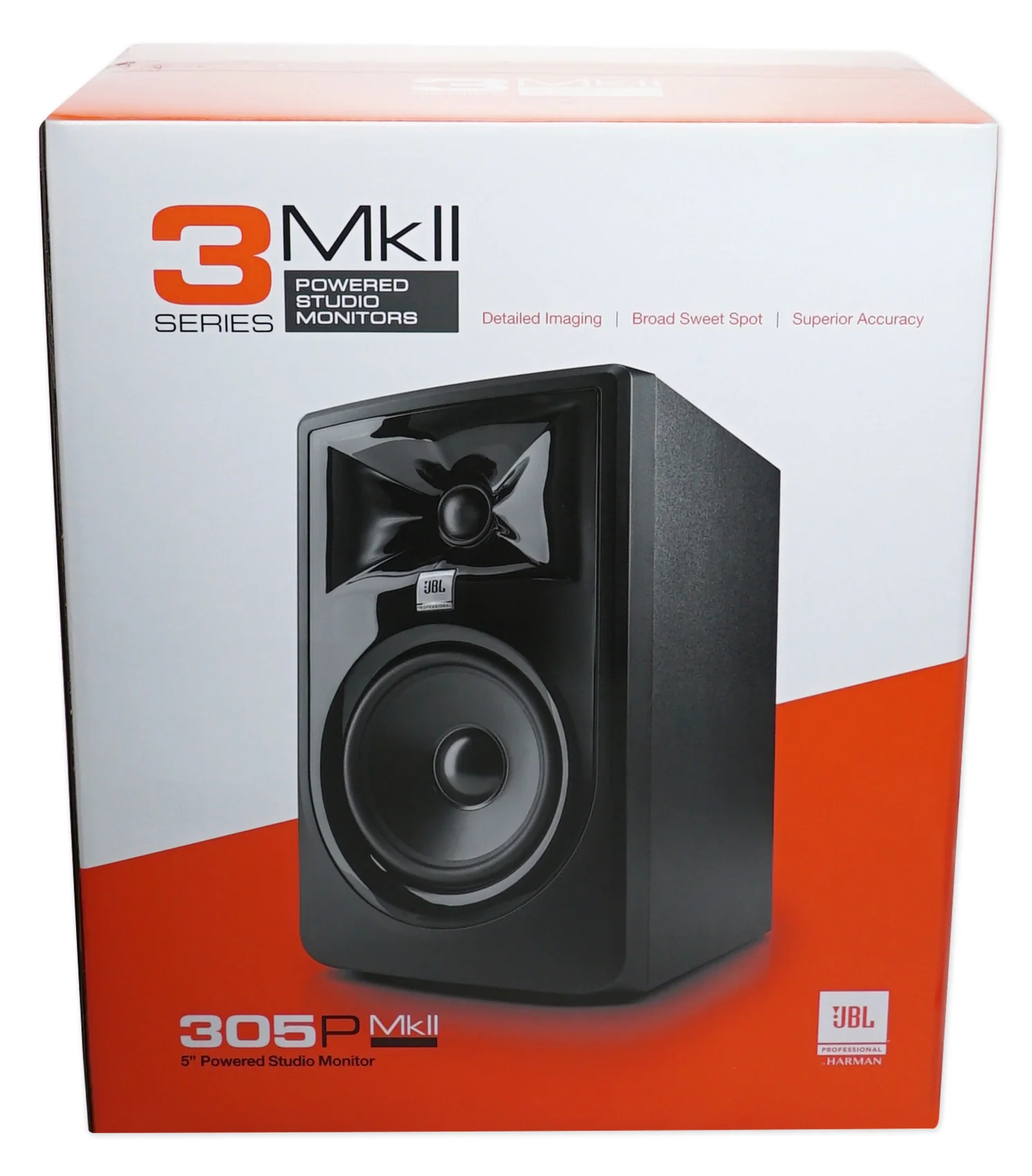 Pair JBL 305P MkII 5" Powered Studio Monitor Monitoring Speakers+21" Stands - Image 6