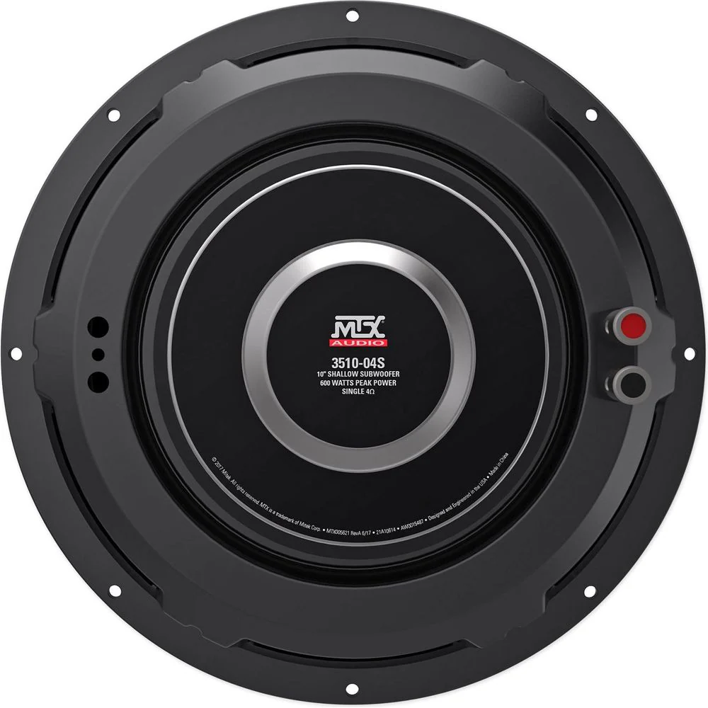(2) MTX 3510-04S 10" 1200 Watt Shallow Slim Subwoofers Subs+Amplifier+Amp Kit - Image 8