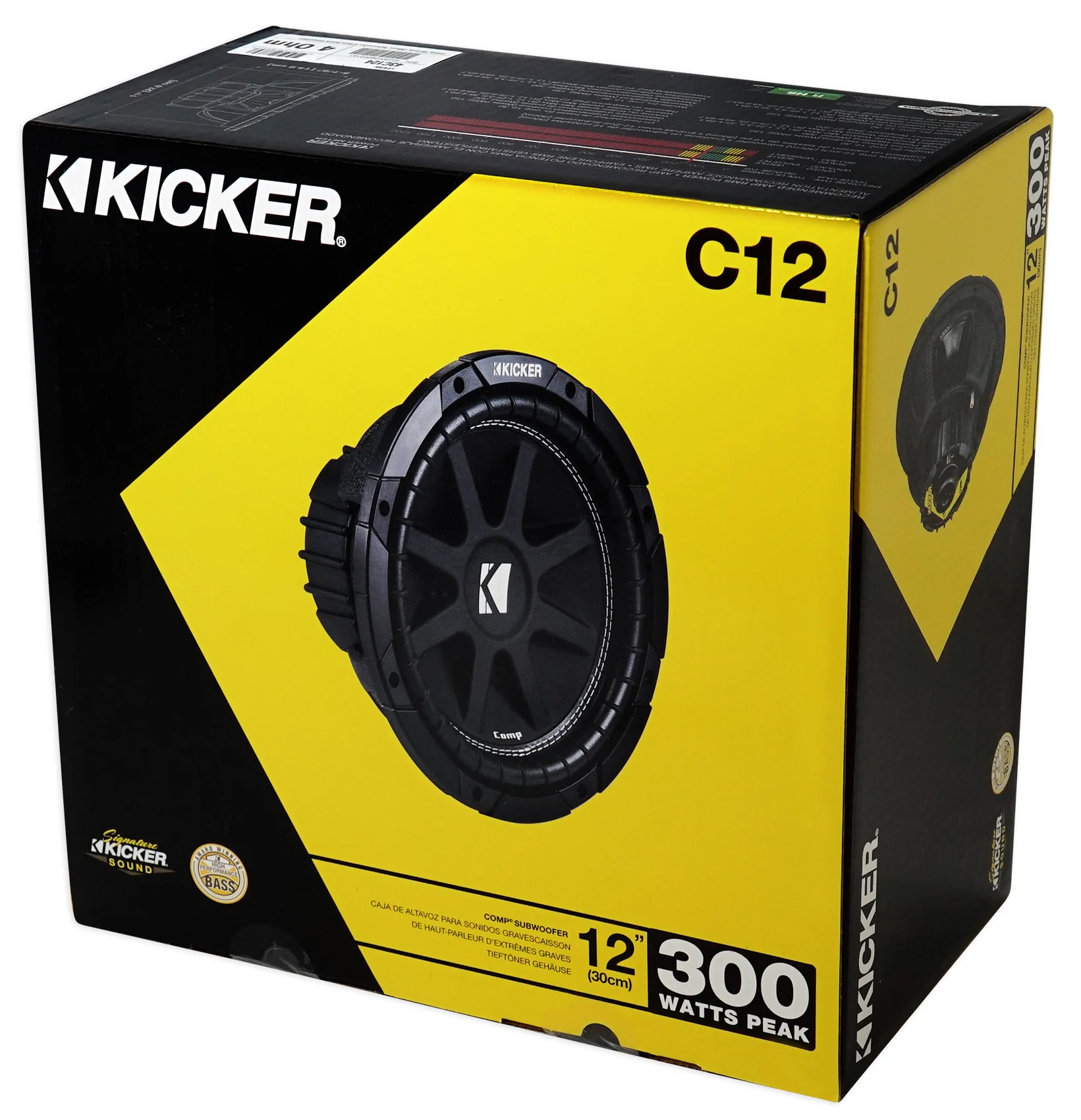2) Kicker 43C124 12" Subwoofers+Sealed Sub Box Enclosure+Mono Amplifier+Amp Kit - Image 23