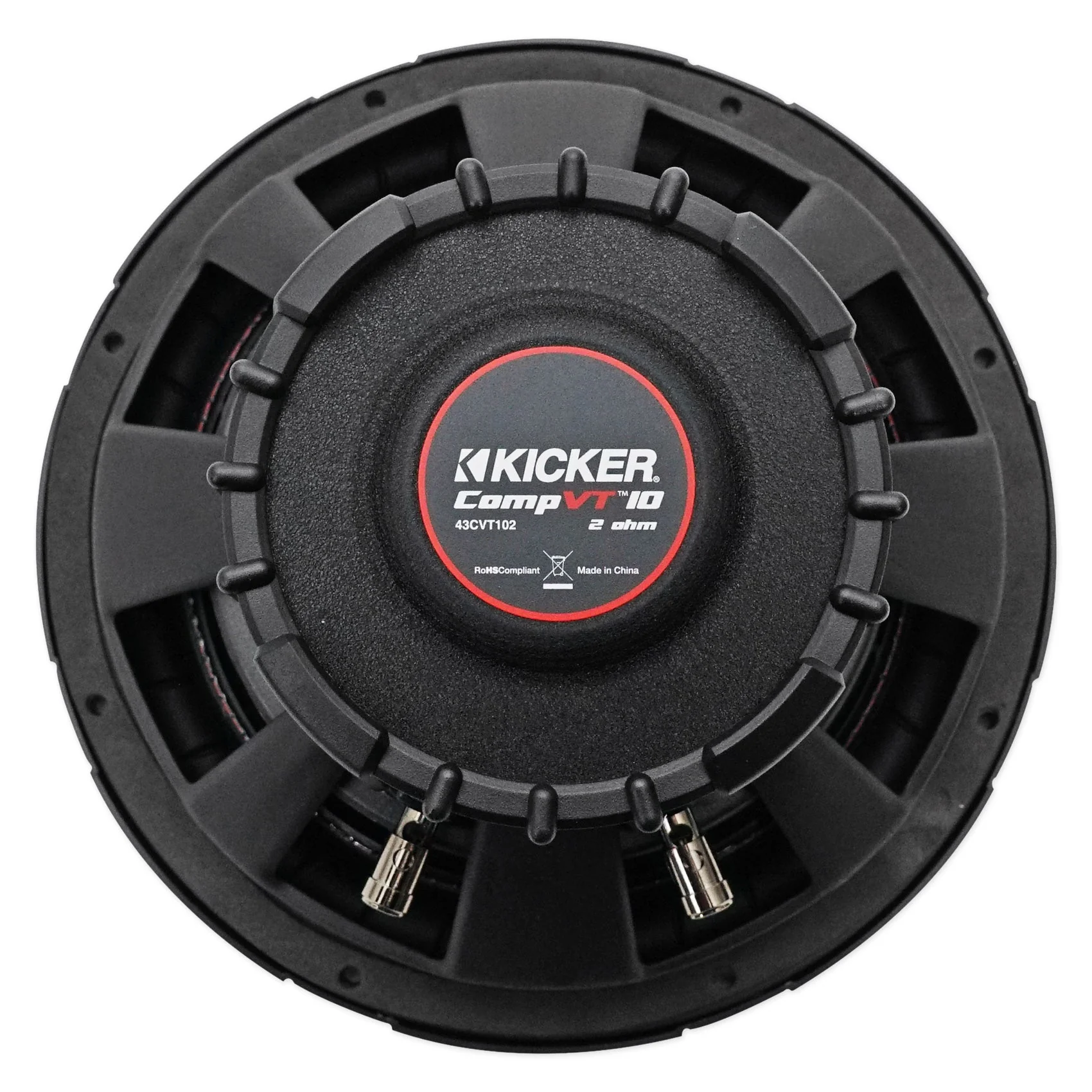 (2) Kicker 43CVT102 COMPVT 10" 1600w Shallow Subwoofers+Sealed Sub Box Enclosure - Image 8
