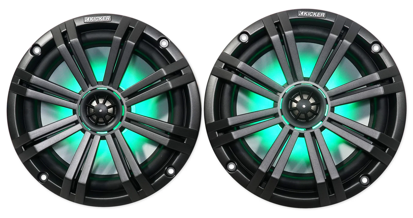 (4) KICKER 45KM84L 8" 1200 Watt Marine Boat Wakeboard Tower Speakers w/LED's KM8 - Image 5