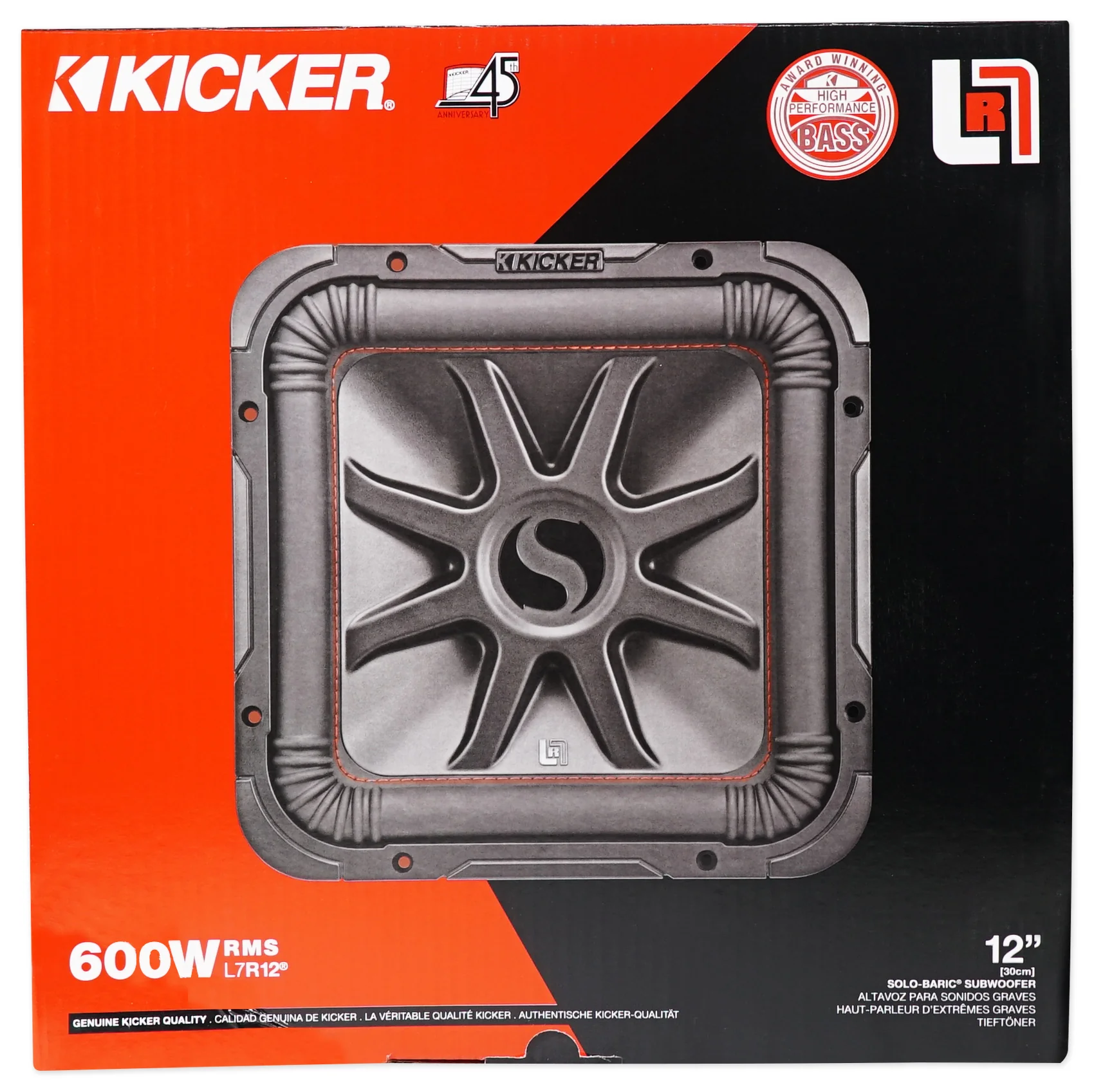 2) KICKER 45L7R122 12" 1200w L7R Solo-Baric Subwoofers+CXA12001 Amp+Vented Box - Image 7