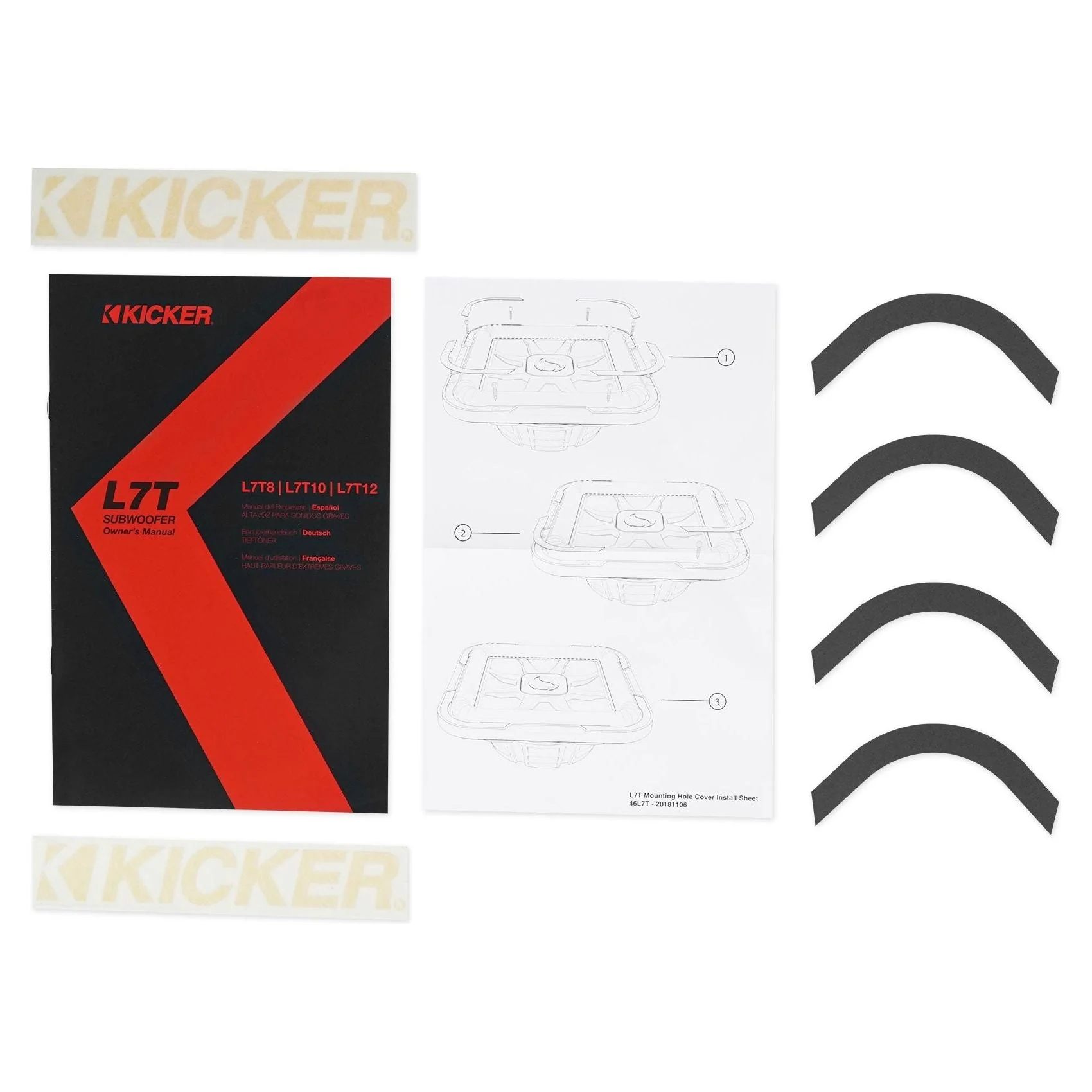 (2) KICKER 46L7T122 12" 1200w L7T Subwoofers Solo-Baric Subs+Amp+Vented Sub Box - Image 8