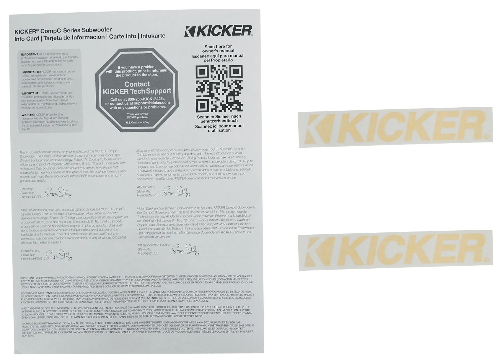 (2) Kicker 50CWCD124 CompC 12" DVC Subwoofers+Sealed Sub Box Enclosure CWCD124 - Image 11