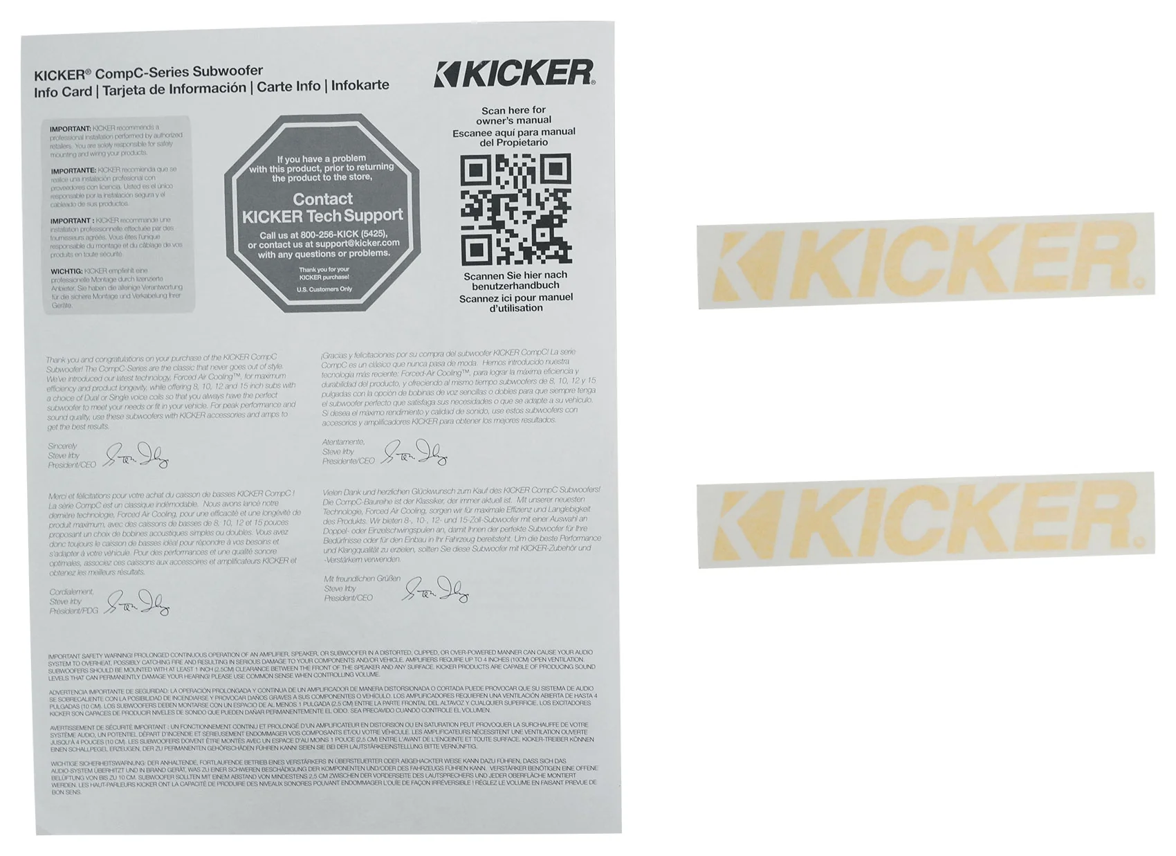 (2) Kicker 50CWCS124 CompC 12" SVC Subwoofers+Sealed Sub Box Enclosure CWCS124 - Image 11