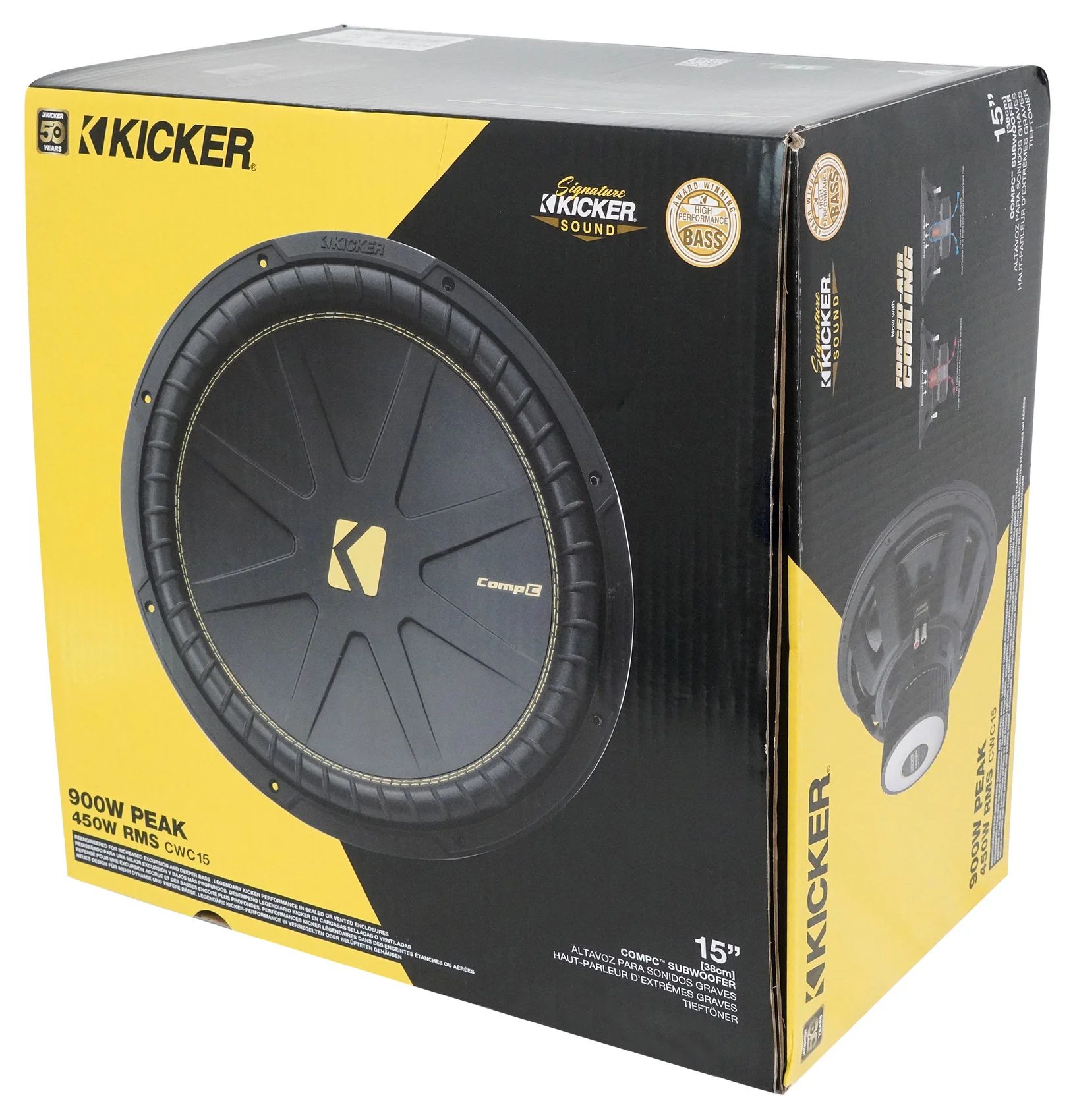 (2) Kicker 50CWCS154 CompC 15" SVC Subwoofers+Sealed Sub Box Enclosure CWCS154 - Image 11