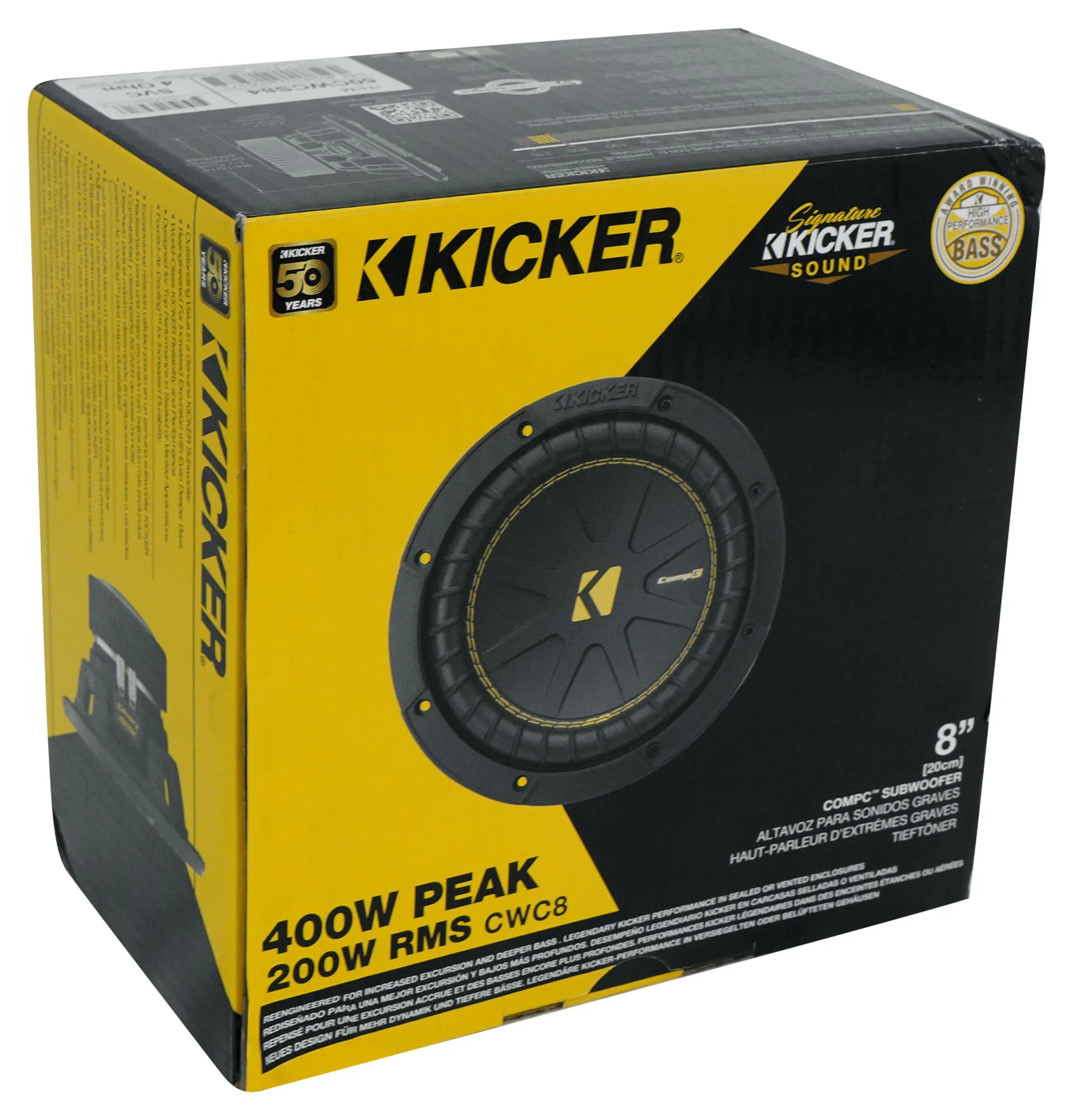 (2) Kicker 50CWCS84 CompC 8" SVC 4 ohm Subwoofers+Mono Amplifier+Amp Kit CWCS84 - Image 9