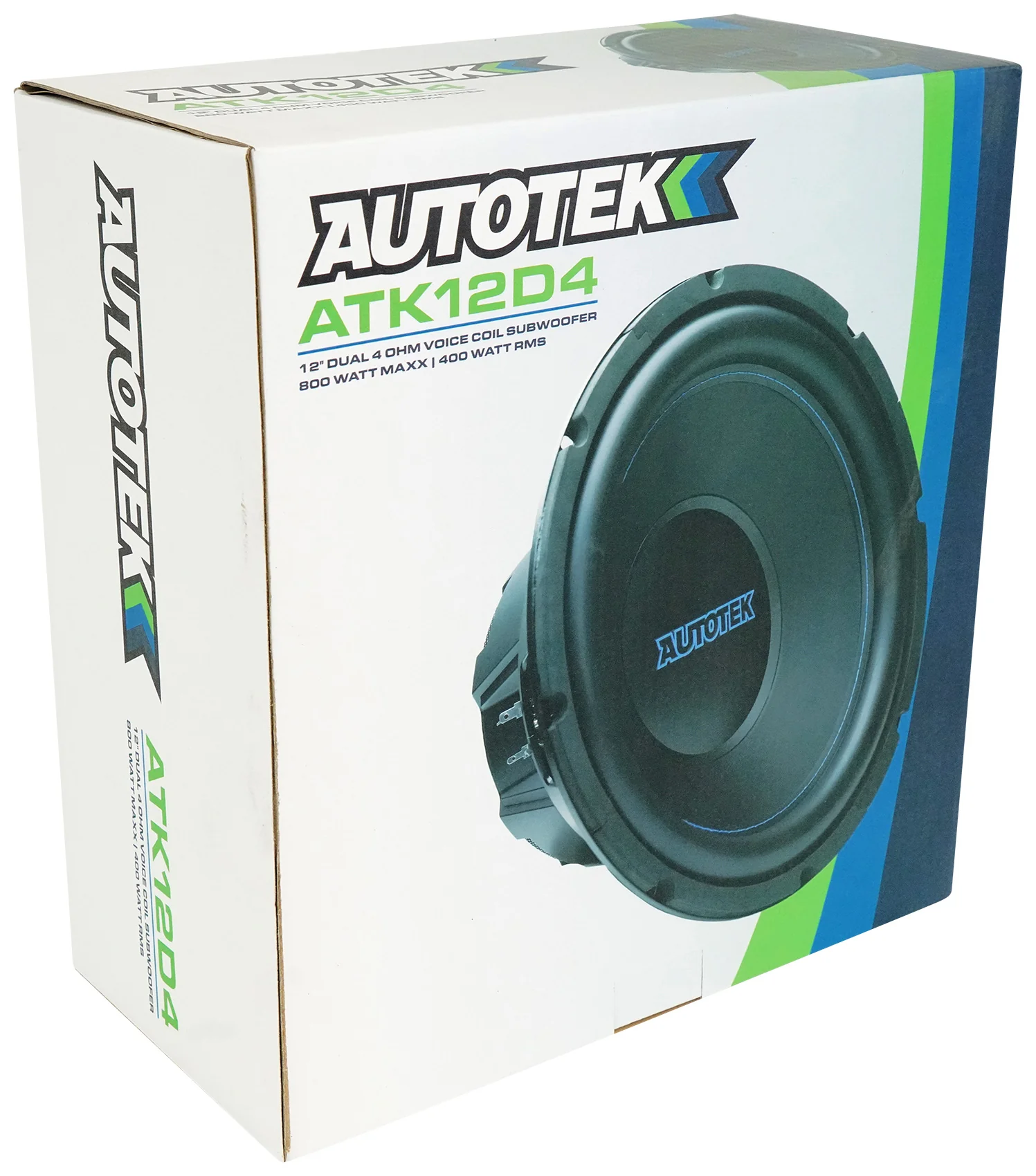 (2) Autotek ATK12D4 12" 400w RMS DVC 4 Ohm Car Subwoofers+Mono Amplifier+Amp Kit - Image 4