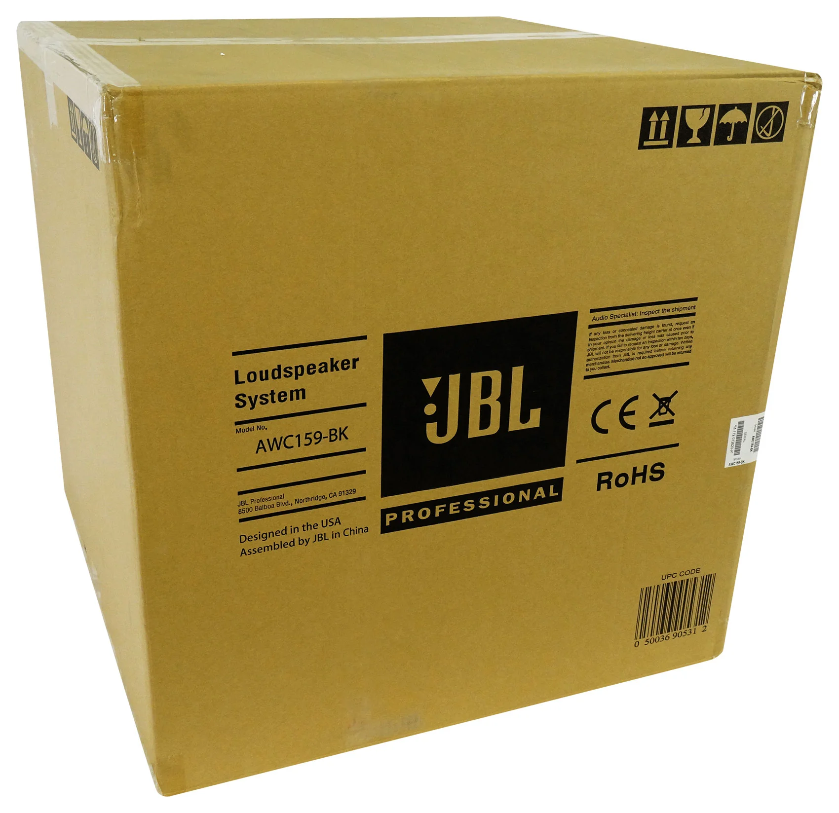 2) JBL AWC159 15" Indoor/Outdoor 70V Black Surface Mount Commercial Speakers+Amp - Image 16