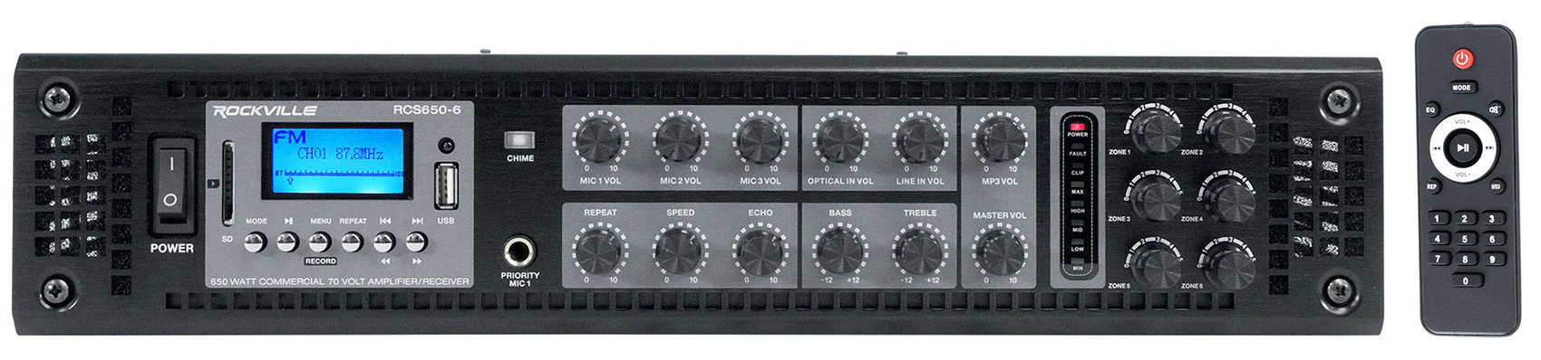2) JBL AWC159 15" Indoor/Outdoor 70V Black Surface Mount Commercial Speakers+Amp - Image 6