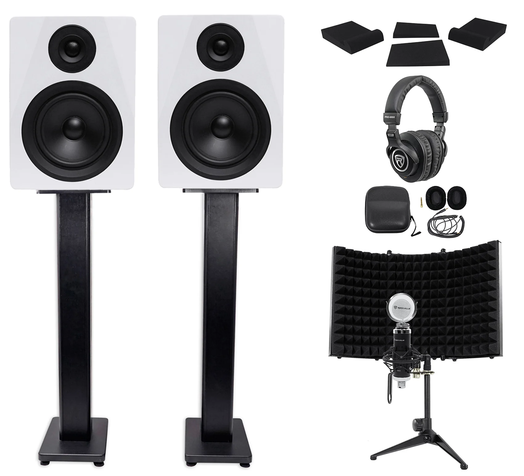 DPM5W White 2-Pack + RHTSB Stands Bundle