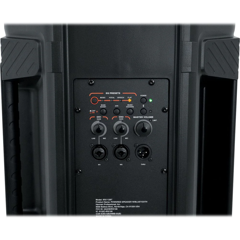 (2) JBL IRX112BT 12" 1300w Powered DJ Portable PA Speakers w/ Bluetooth+Stands - Image 8