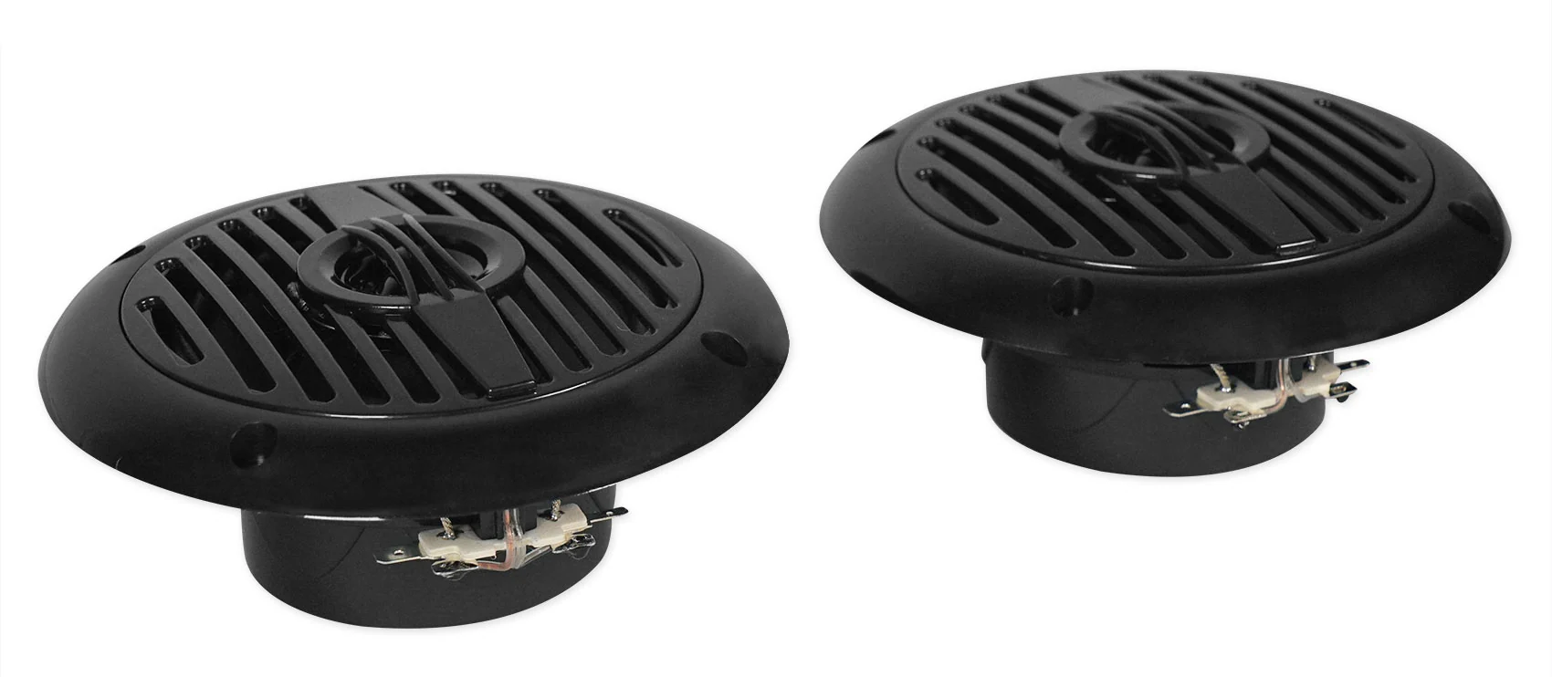MS40B Black 4" Marine Speakers 2-Pack + MAC40S Chrome Pods Bundle - Image 2