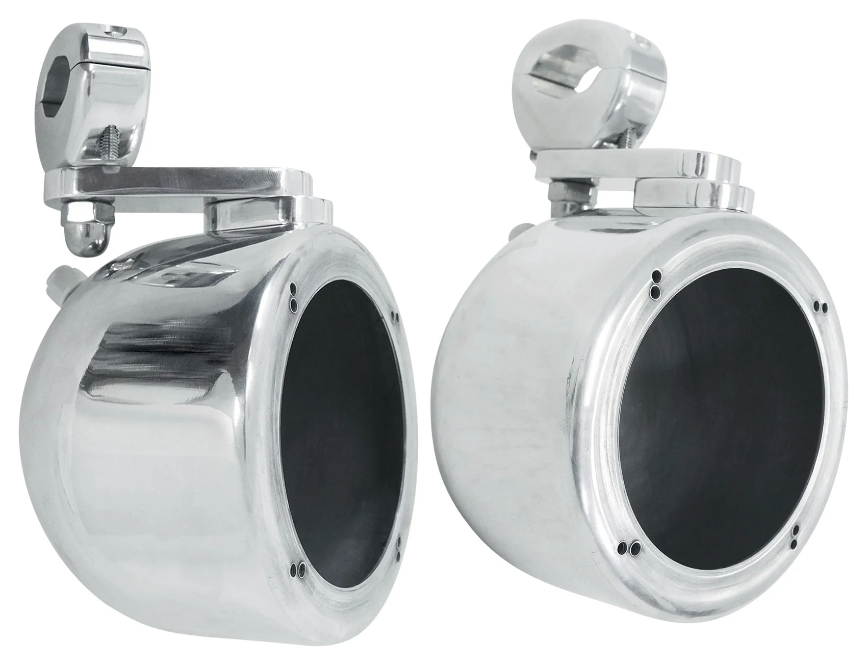 MS40B Black 4" Marine Speakers 2-Pack + MAC40S Chrome Pods Bundle - Image 9
