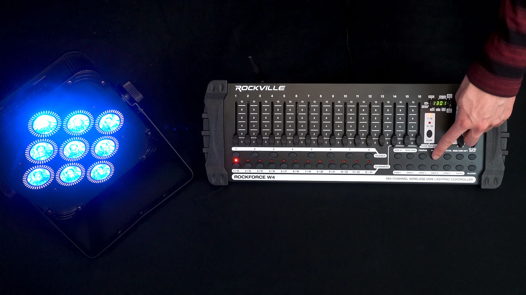 RF WEDGE White 2-Pack + ROCKFORCE W4 Wireless DMX Controller Bundle - Image 9