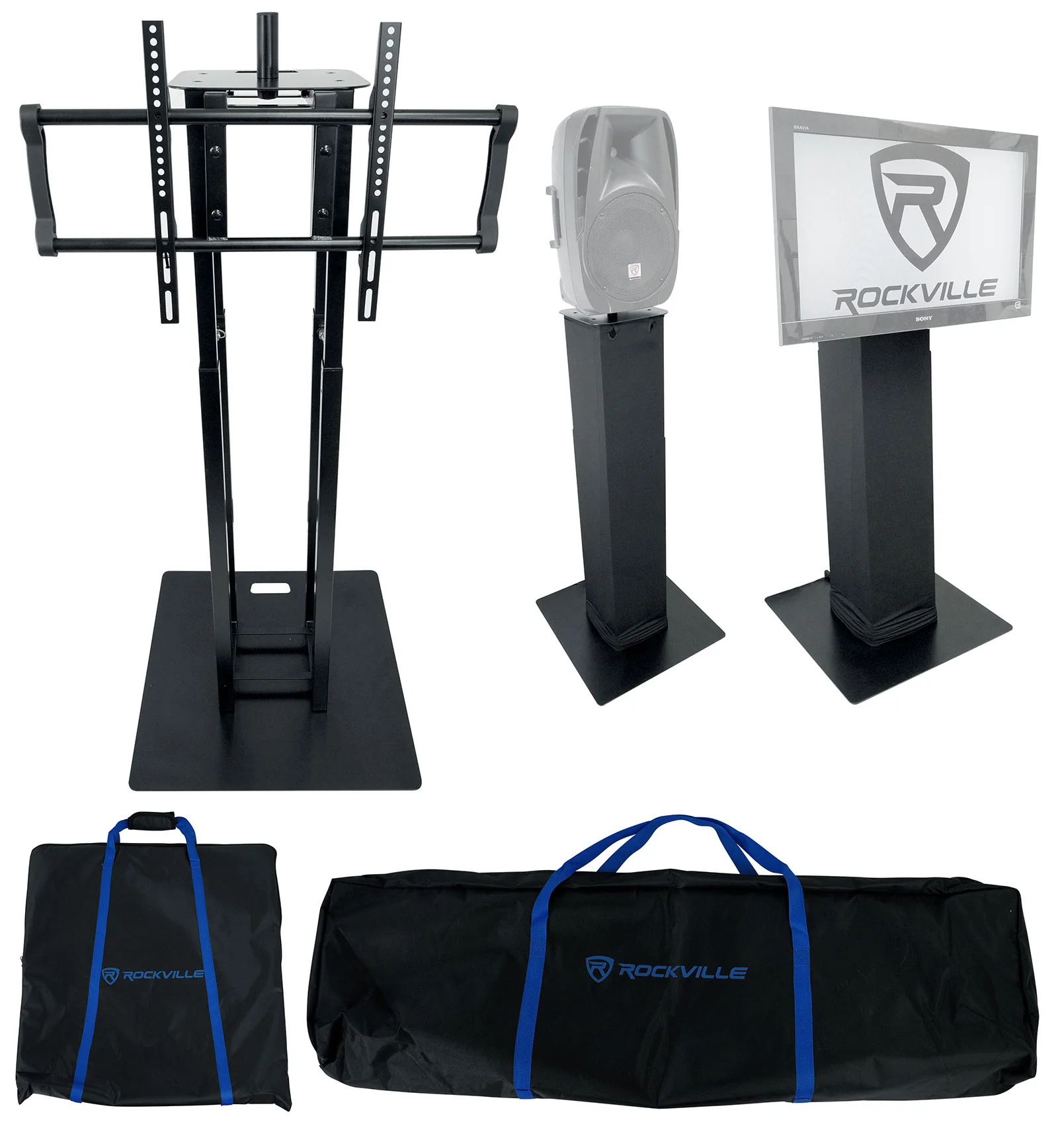 ROCK SPOT 260W 2-Pack + RTP33-TV Black Totem/TV Stands Bundle - Image 16