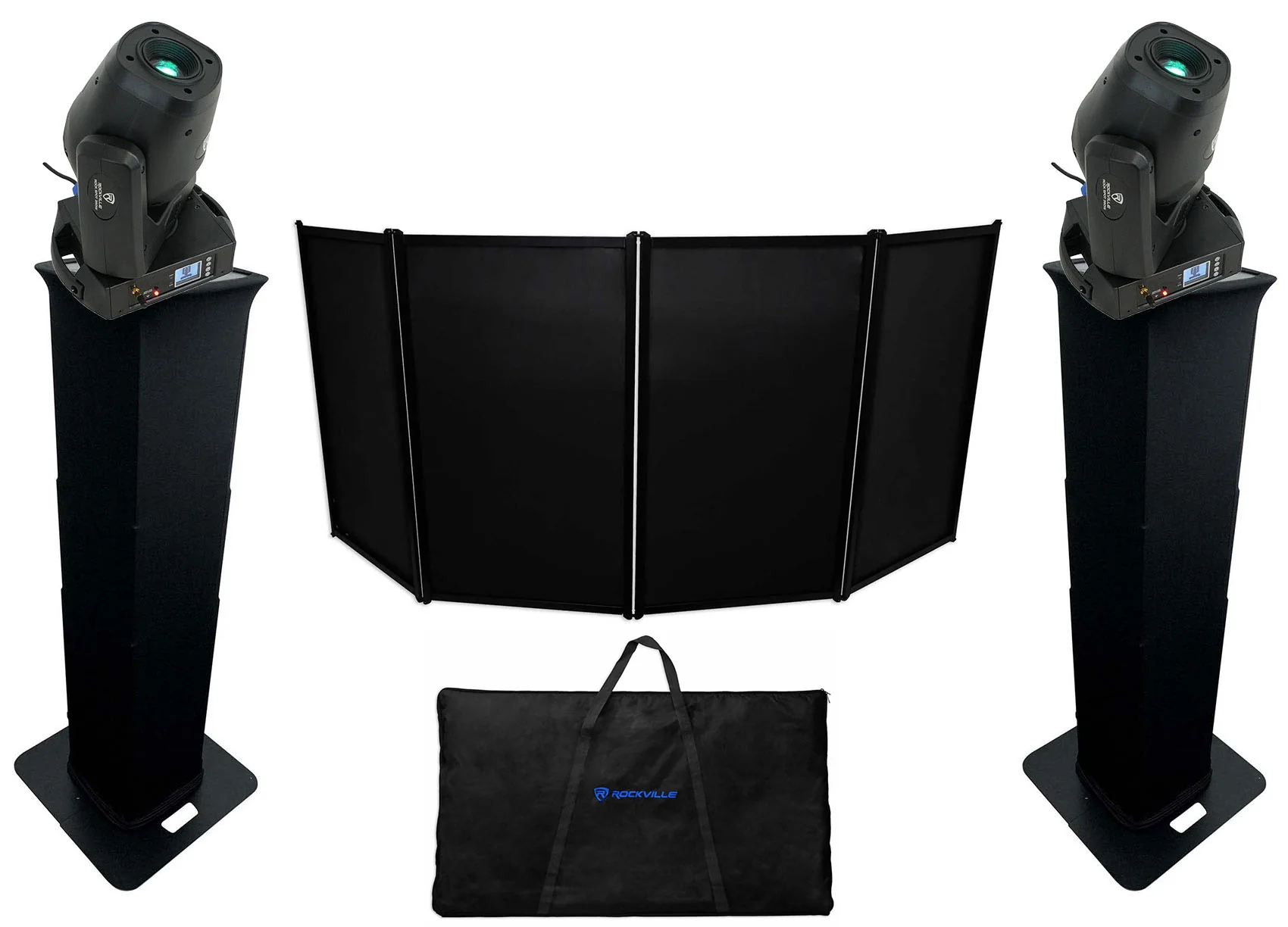 ROCK SPOT 260W 2-Pack + RTP-GO Black Totem + RFAAC Facade Bundle