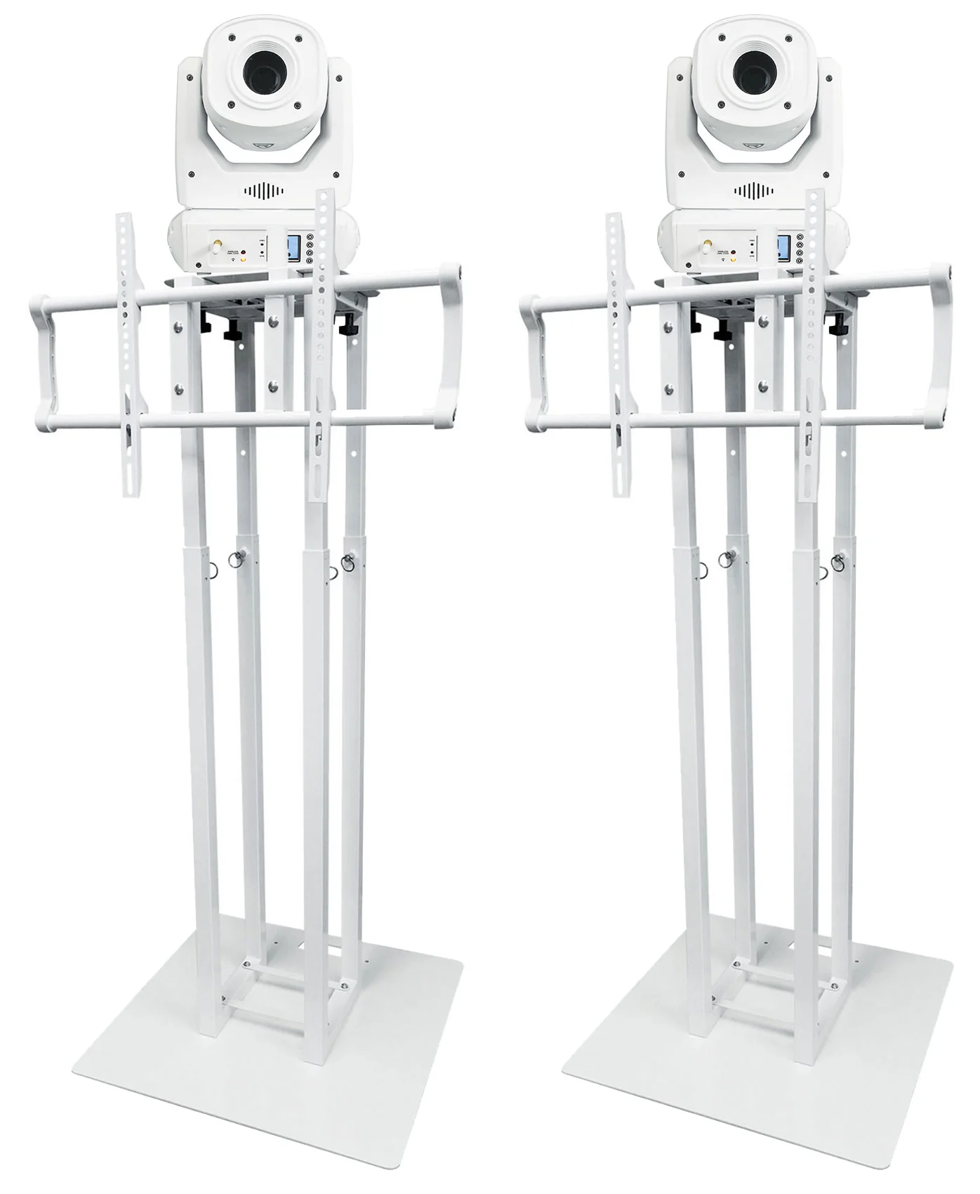 ROCK SPOT 260W White 2-Pack + RTP33-TV Totem/TV Stands Bundle