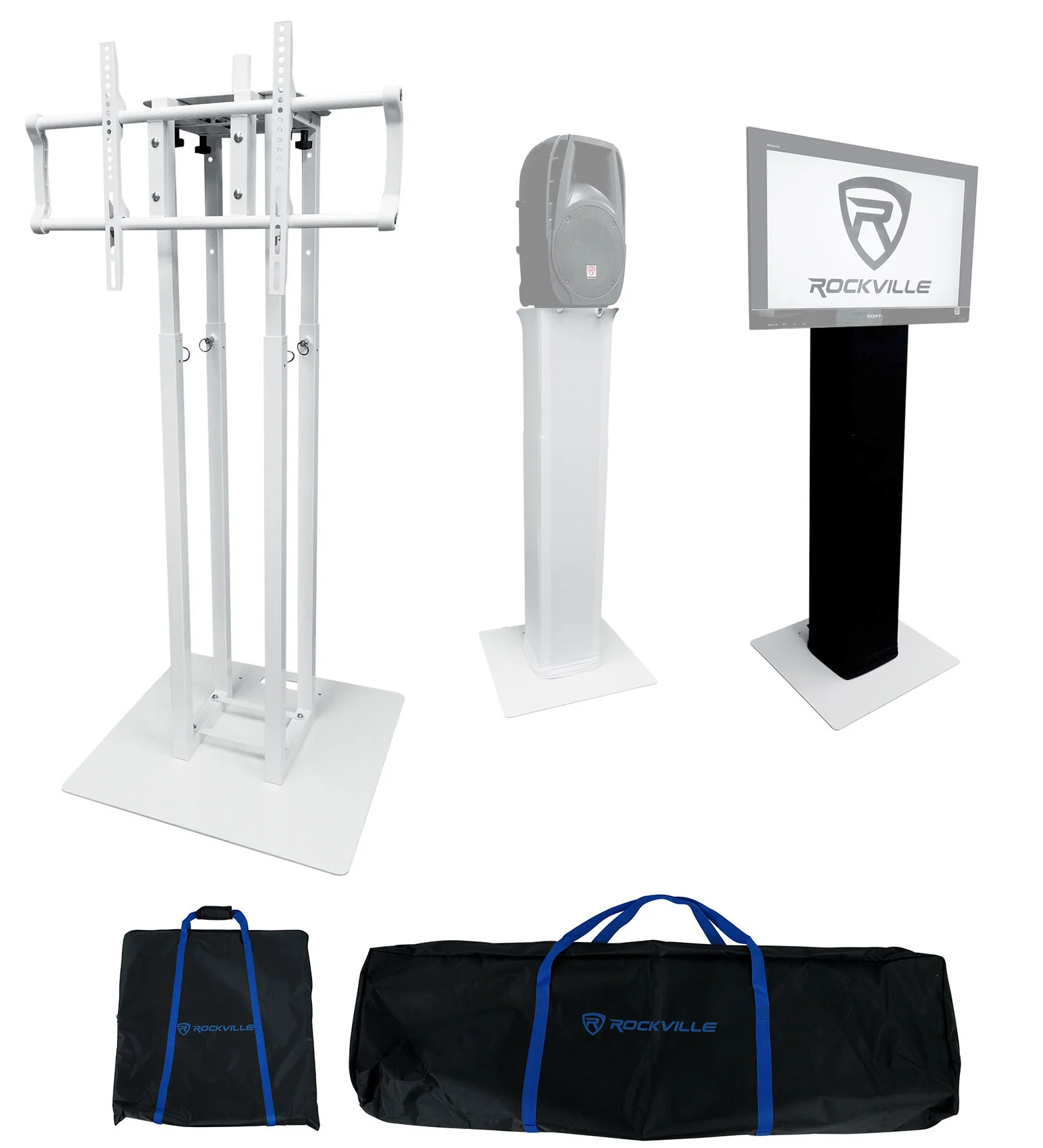 ROCK SPOT 260W White 2-Pack + RTP33-TV Totem/TV Stands Bundle - Image 3