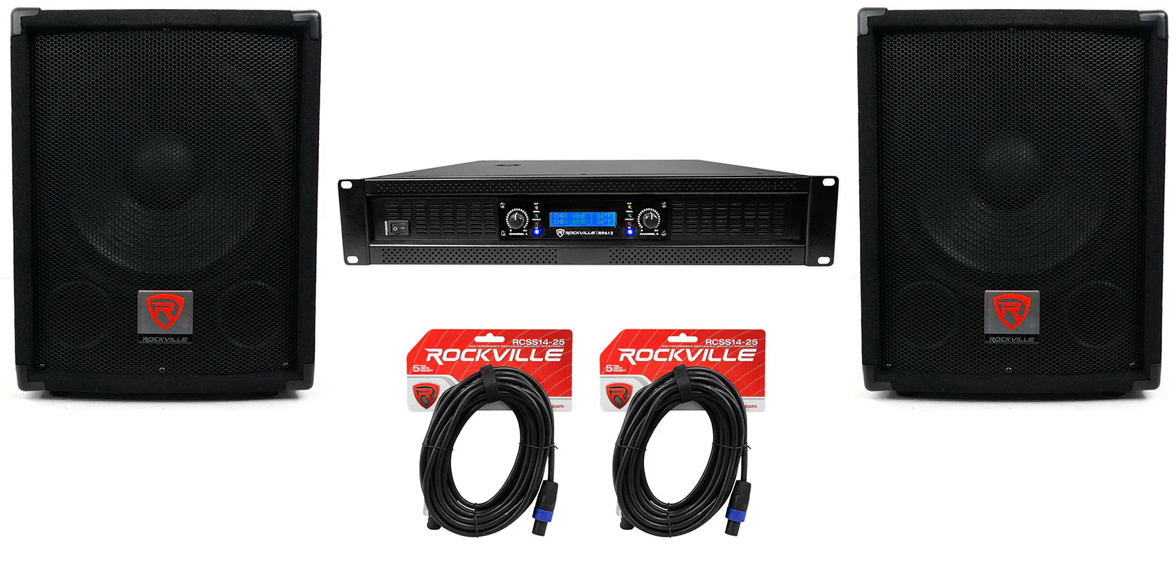 SBG1128 2-Pack + RPA12 Amp & Cables Bundle