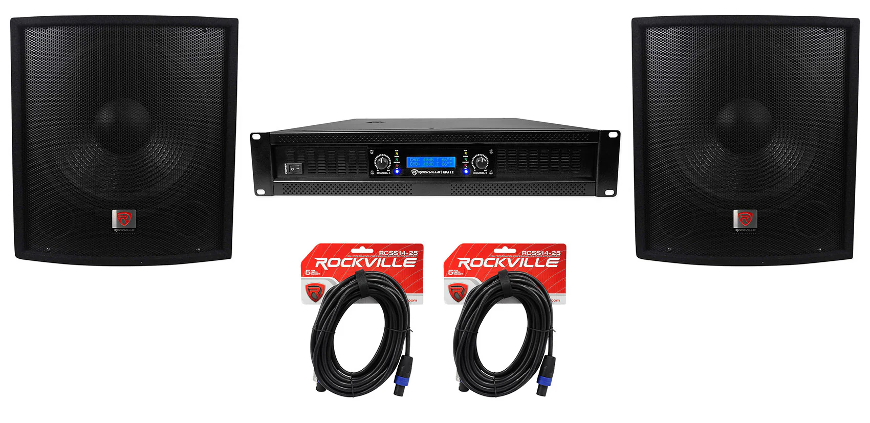 SBG1158 2-Pack + RPA12 Amp & Cables Bundle