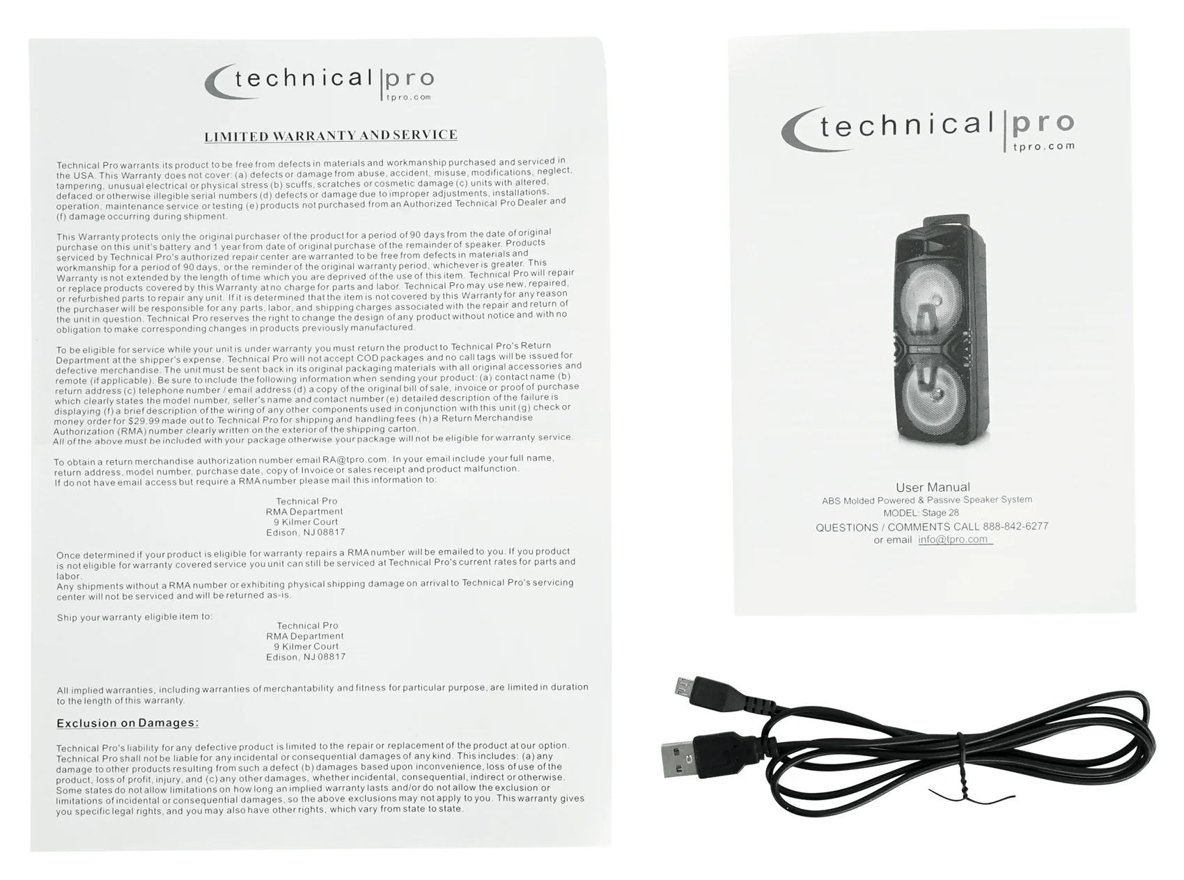 2) Technical Pro Dual 8" Wireless Rechargeable Backyard DJ Party Speakers + Mics - Image 13