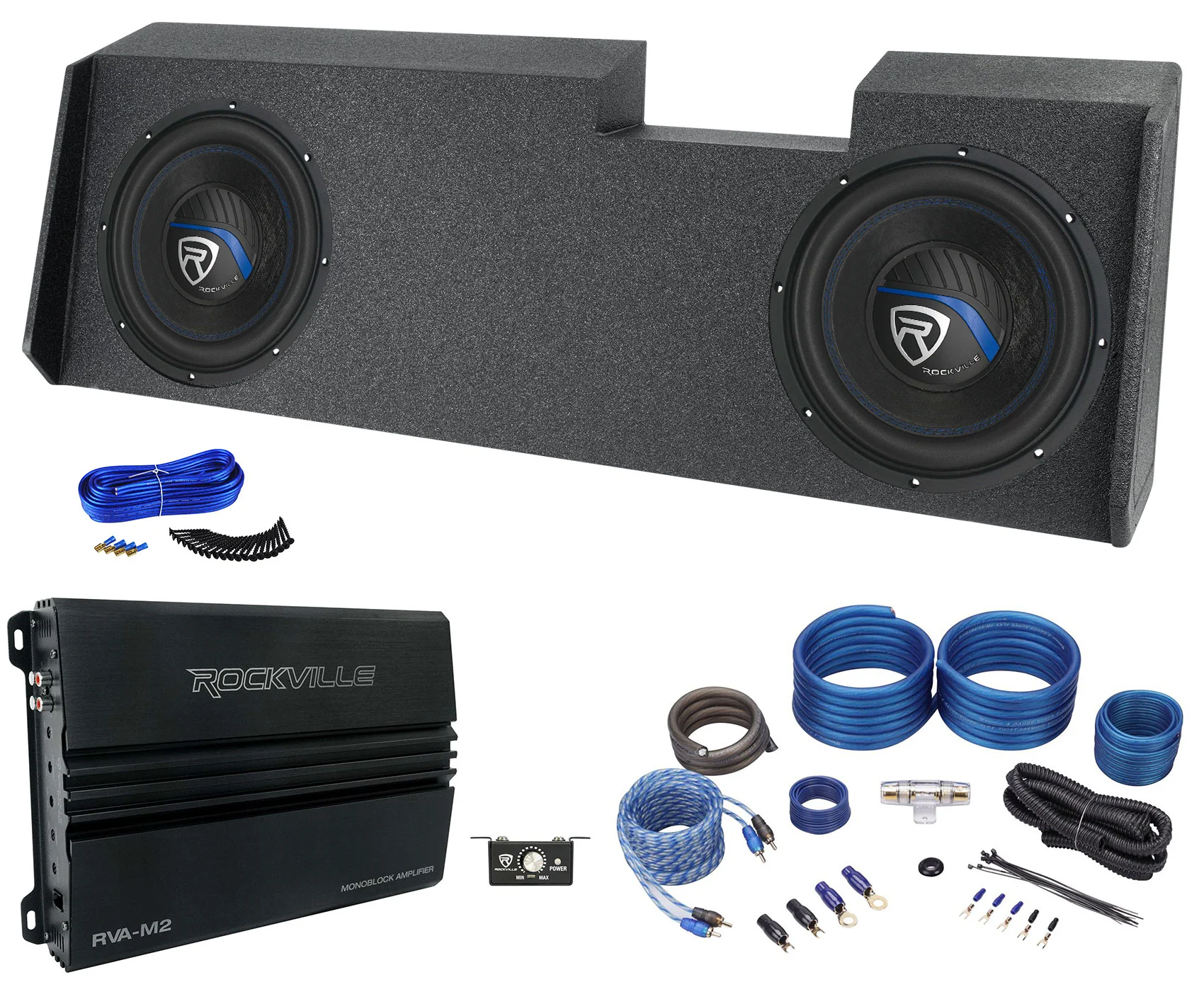 Rockville W10K5S2 2-Pack + RVA-M2 Bundle