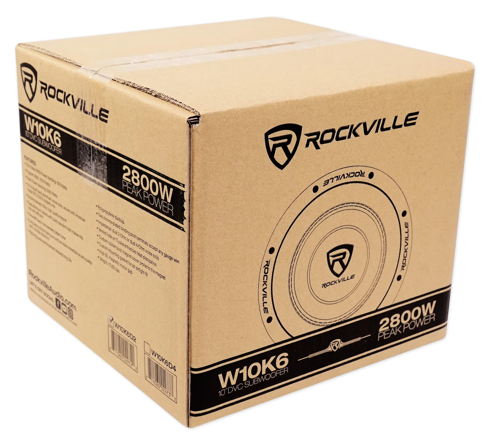 K6 Series 10" D2 Subwoofer 2-Pack + Dual 10" Vented Enclosure Bundle - Image 9
