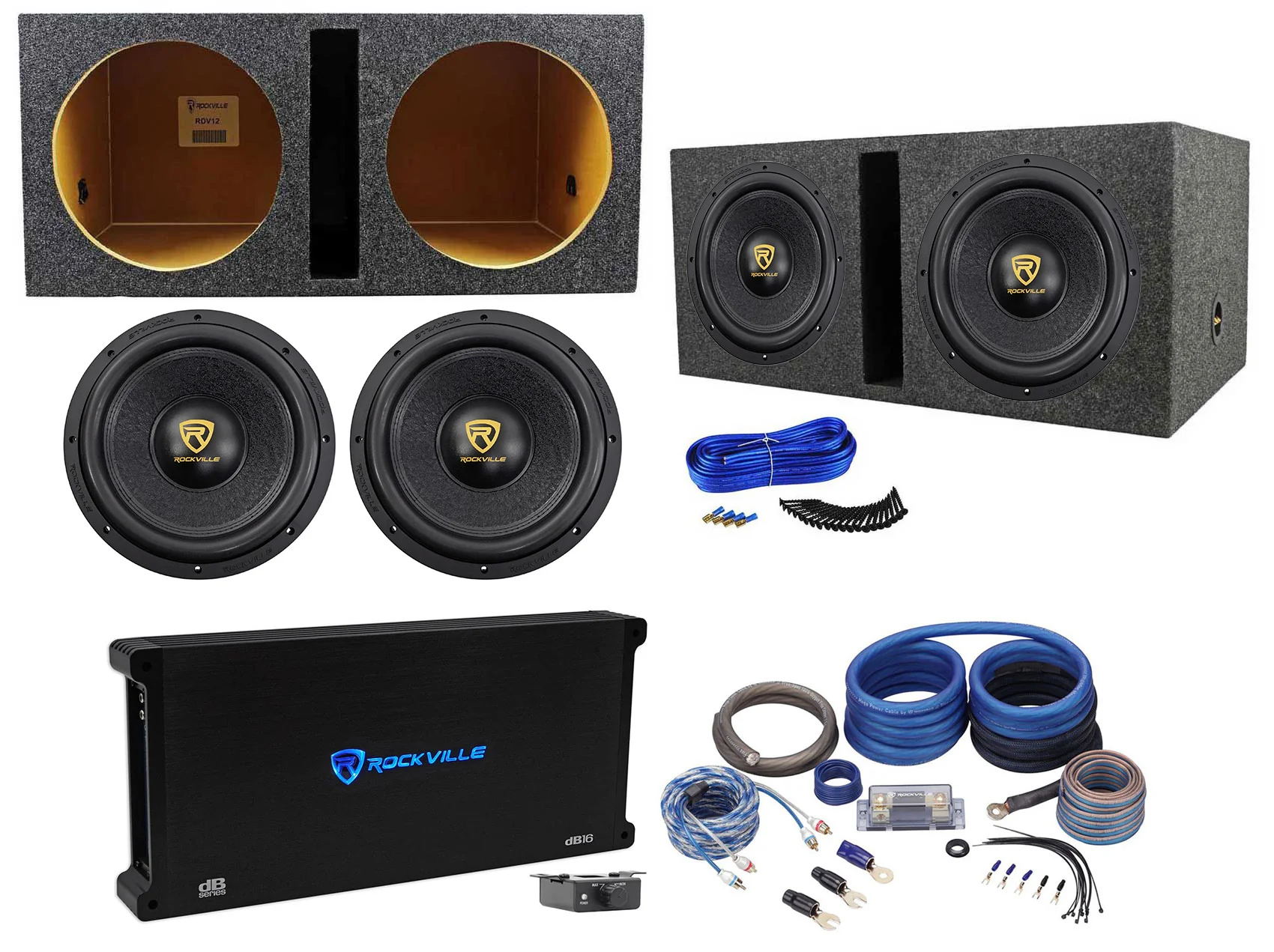 W12K9D2 V3 12 2-Pack + dB16 Mono Amplifier Bundle