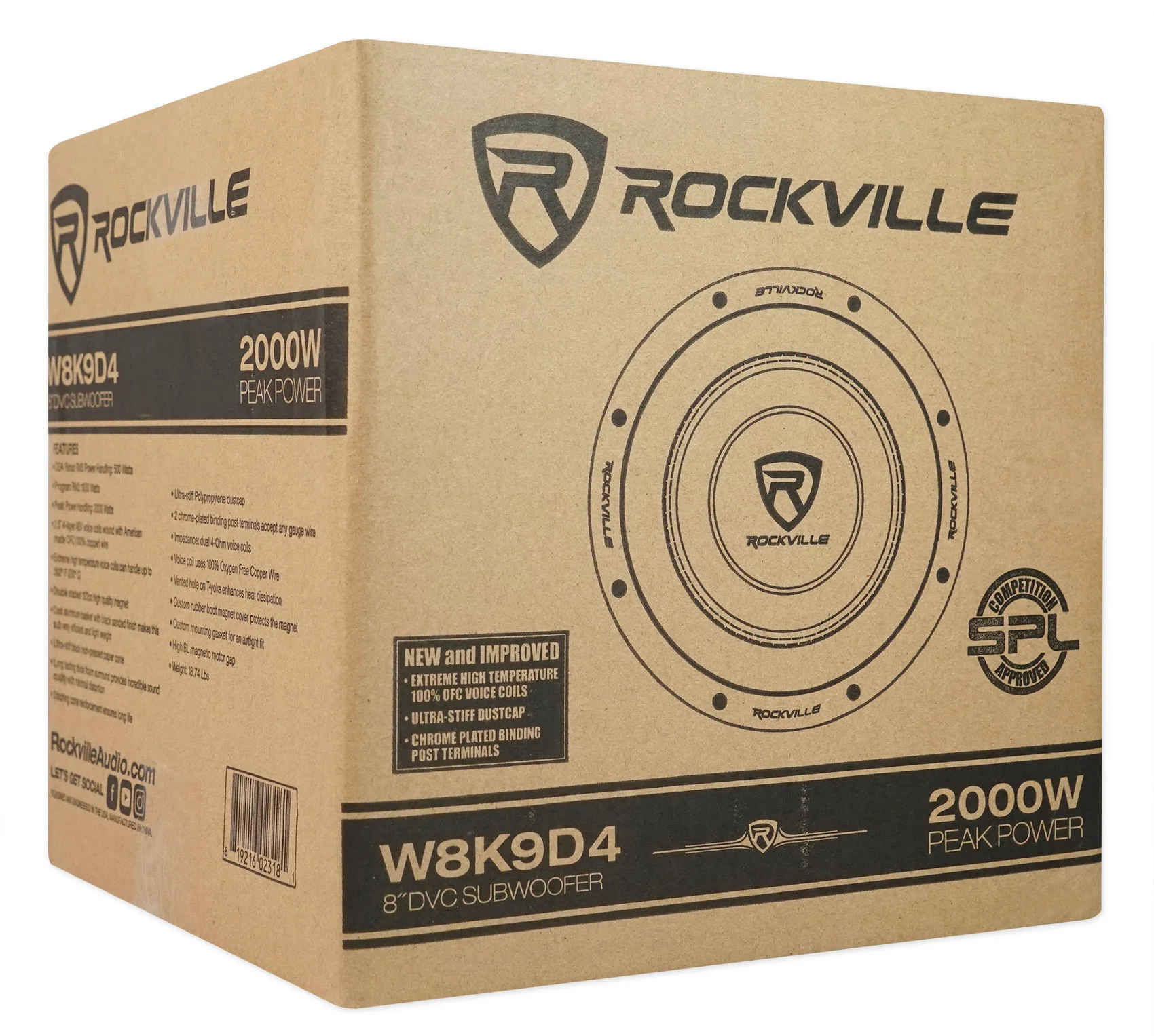 Rockville 8" Subwoofers 2-Pack + KRYPTON-M3 Mono Amplifier Bundle - Image 3