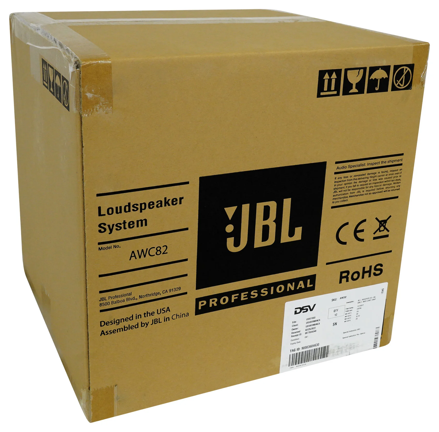(4) JBL AWC82 8" 200w Indoor/Outdoor 70V Surface Mount Commercial Speakers+Amp - Image 17