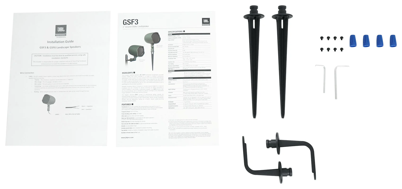 (8) JBL GSF3-TN 6.5" Landscape Ground Stake/Wall 70v Commercial Speakers+Amp - Image 15