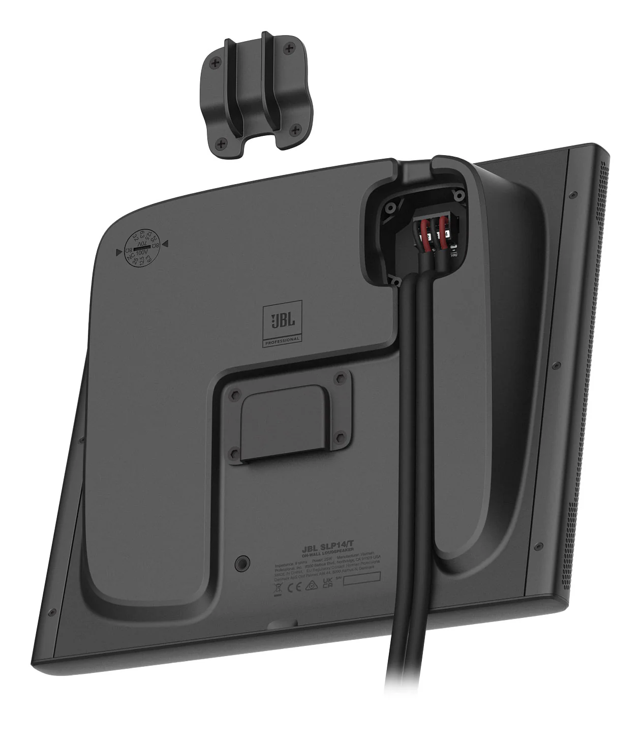 8) JBL SLP14/T-BK Sleek Low-Profile On Wall Mount 4" 70v Commercial Speakers+Amp - Image 15