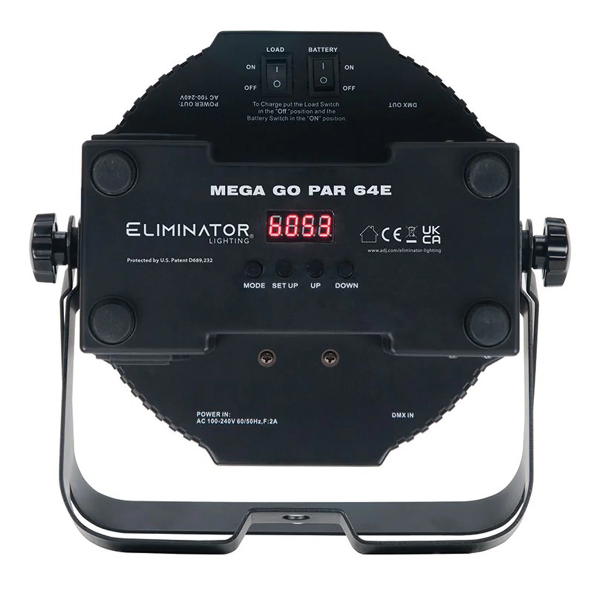 (4) Eliminator ADJ MEGA GO PAR 64E RGB+UV Par Wash Lights+DMX Controller+Fogger - Image 10