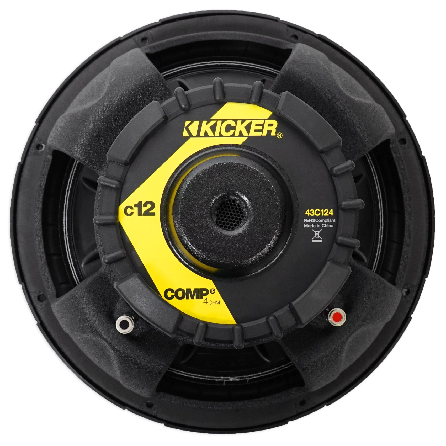 KICKER 43C124 Comp 12" 300 Watt SVC 4-Ohm Car Subwoofer Sub+Amplifier+Amp Kit - Image 11