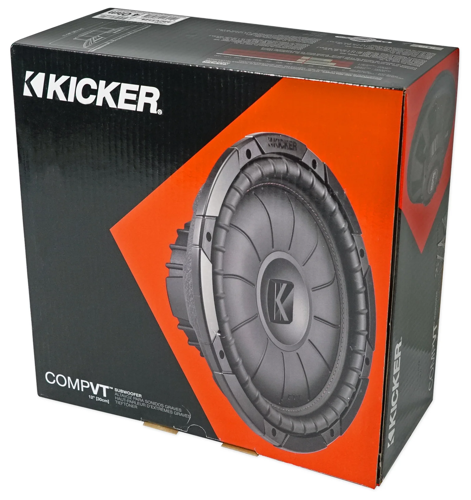Kicker 43CVT124 COMPVT 12" 800 Watt Car Subwoofer + Vented Sub Box Enclosure - Image 10