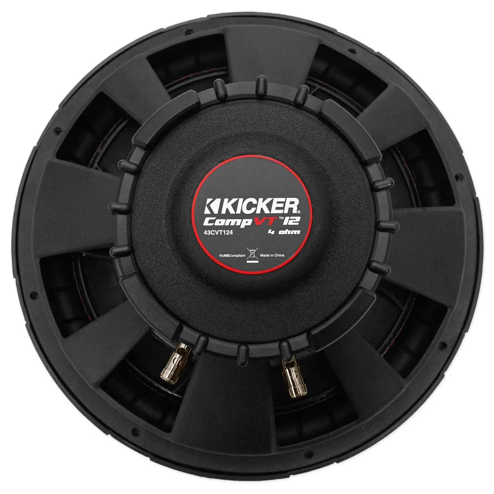 Kicker 43CVT124 COMPVT 12" 800 Watt Car Subwoofer + Vented Sub Box Enclosure - Image 8