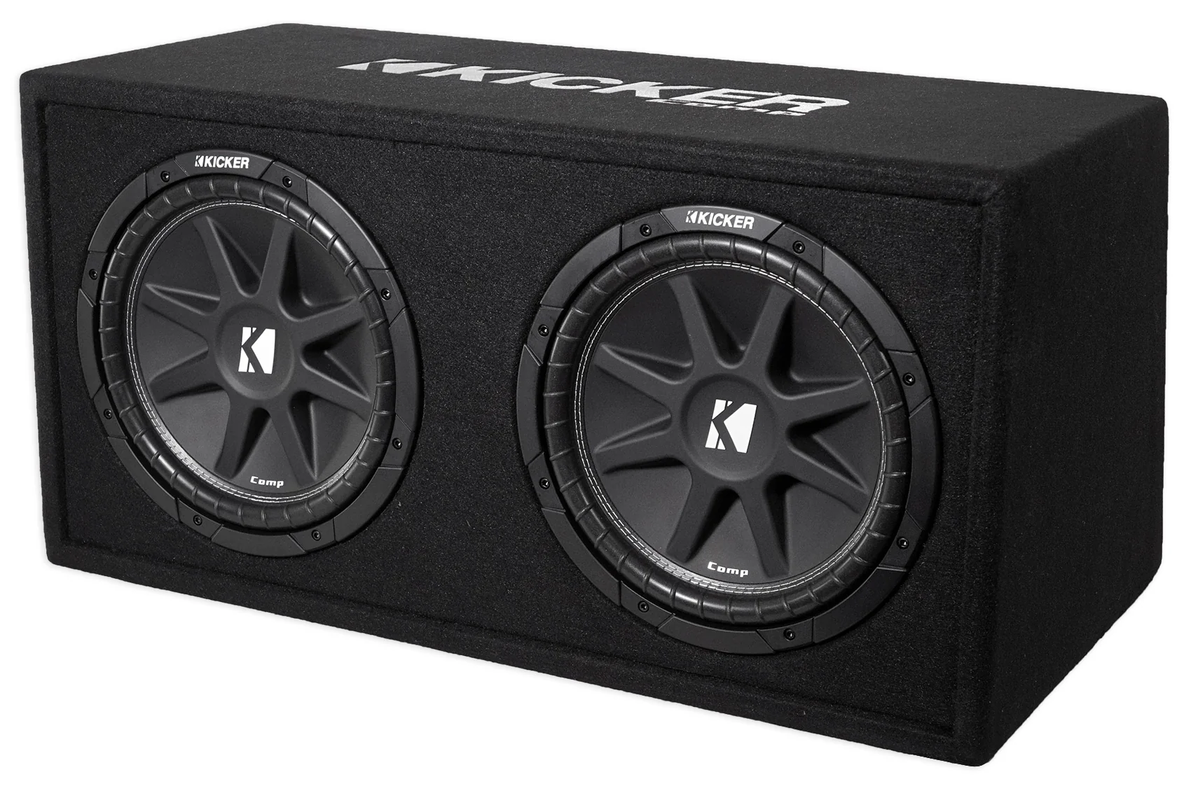 KICKER 43DC122 Comp Dual 12" Subwoofers+Vented Box+Mono Amplifier+Amp Wire Kit - Image 3