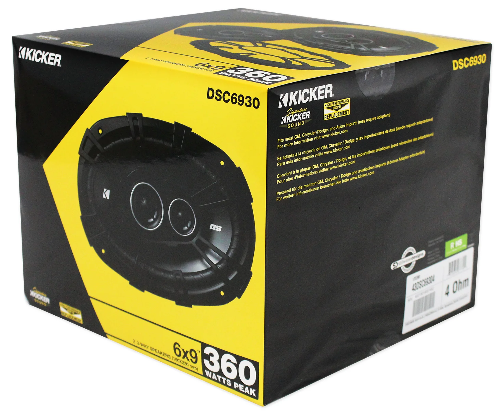 Pair Kicker 43DSC69304 DSC6930 6x9" 360w Car Speakers+Portable Bluetooth Speaker - Image 17