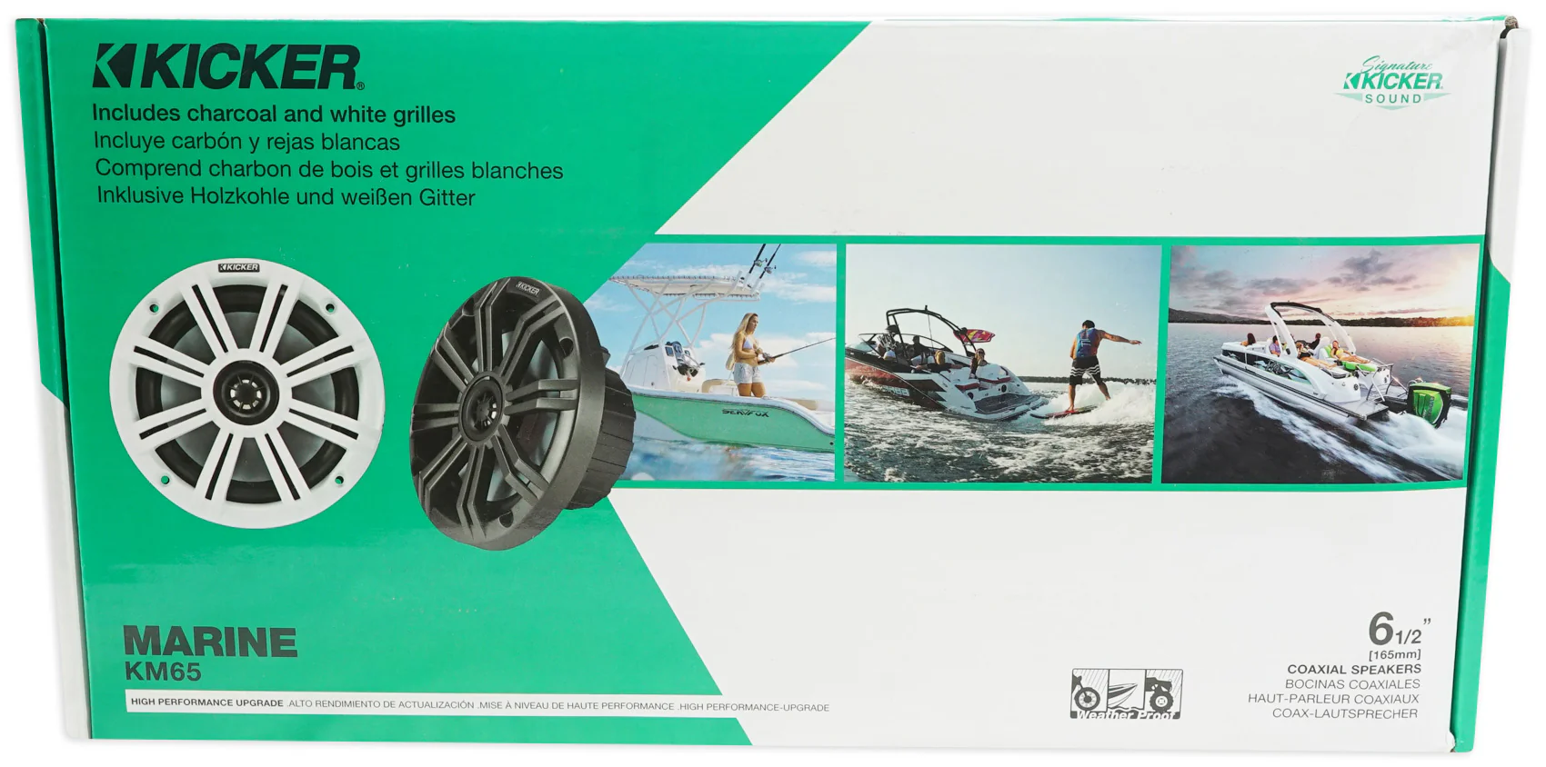 Pair KICKER 45KM654 6.5" 390 Watt White Marine Wakeboard Tower Boat Speakers - Image 9