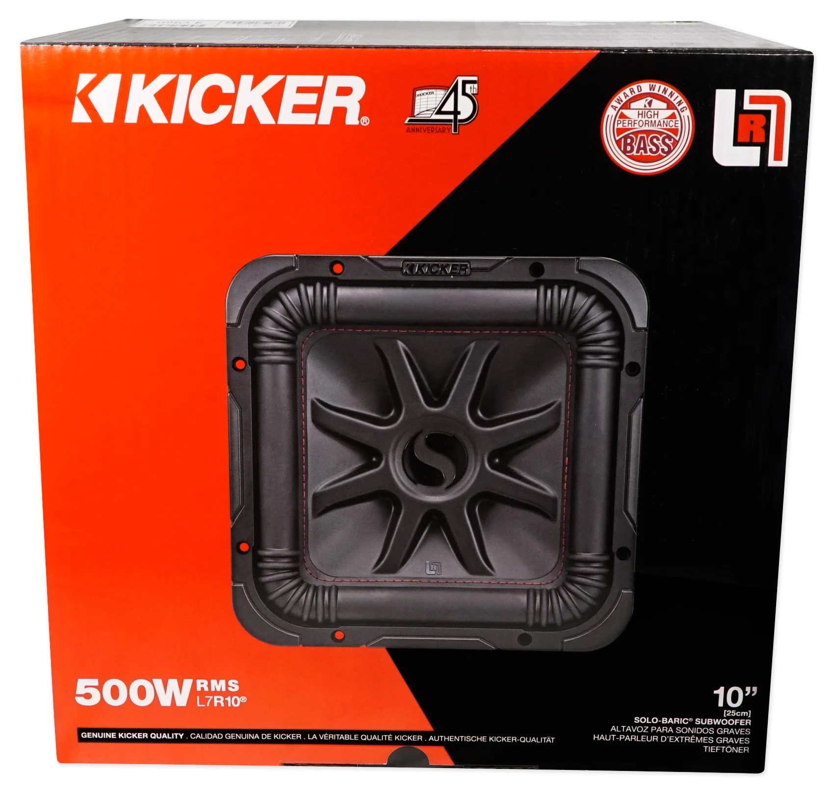 KICKER 45L7R104 10" 1000w L7R Car Subwoofer, Solo-Baric Sub+Vented Enclosure Box - Image 8