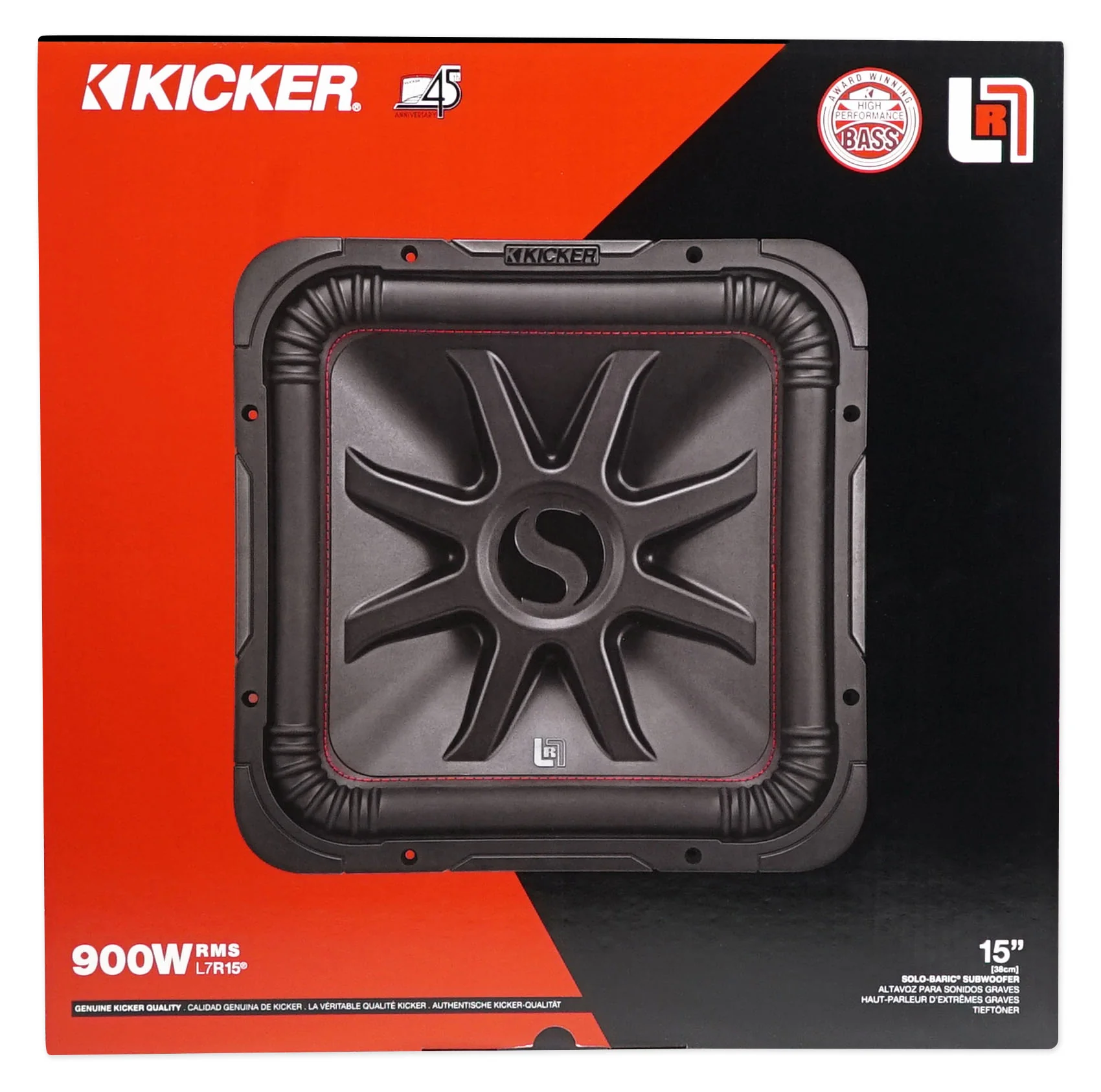 KICKER 45L7R152 15" 1800 Watt L7R Car Subwoofer+Vented Sub Box Enclosure L7R152 - Image 8