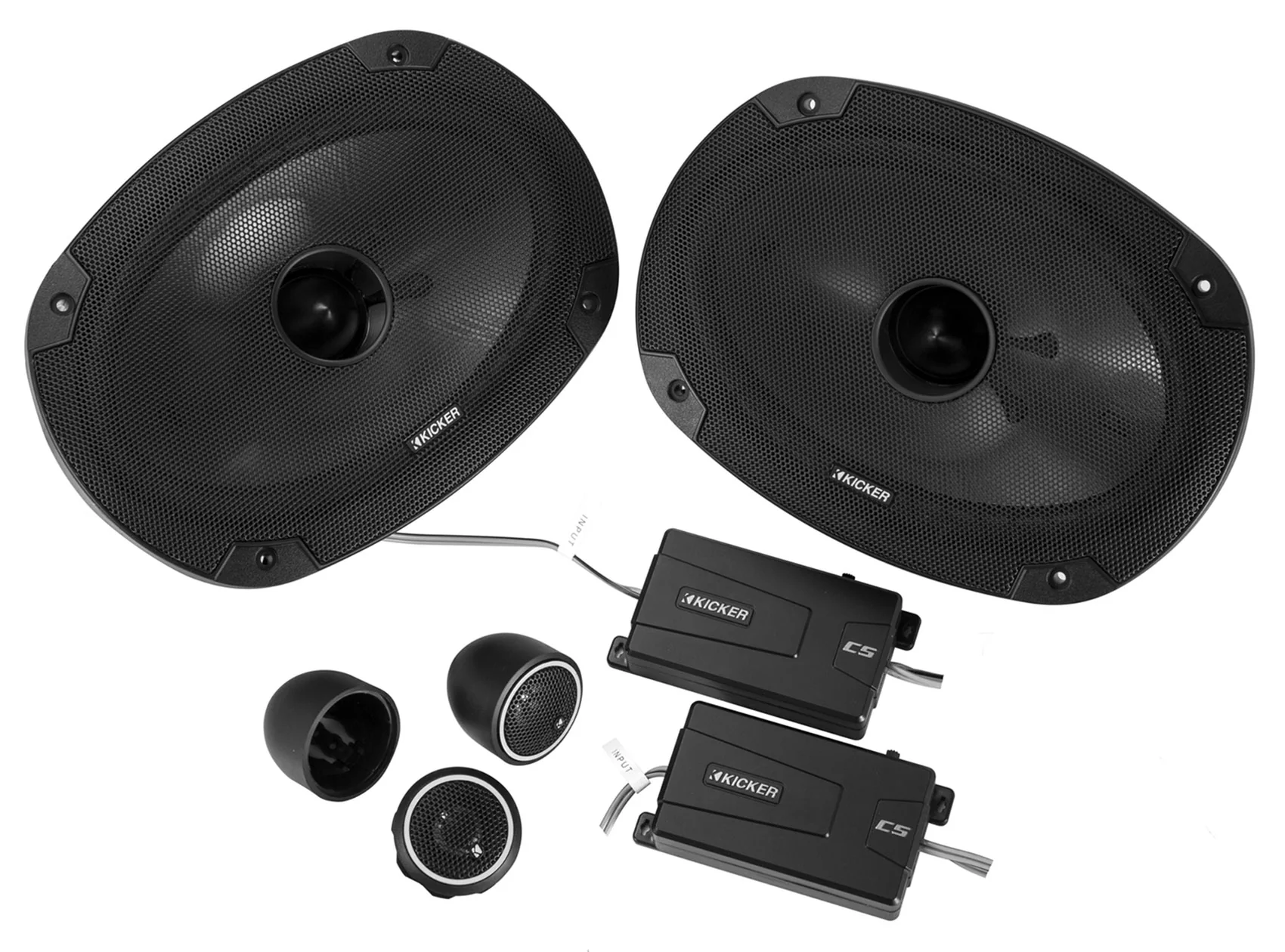 KICKER 46CSS694 6x9" 900w Car Component Speakers CSS69+2-Channel Amplifier+Wires - Image 2