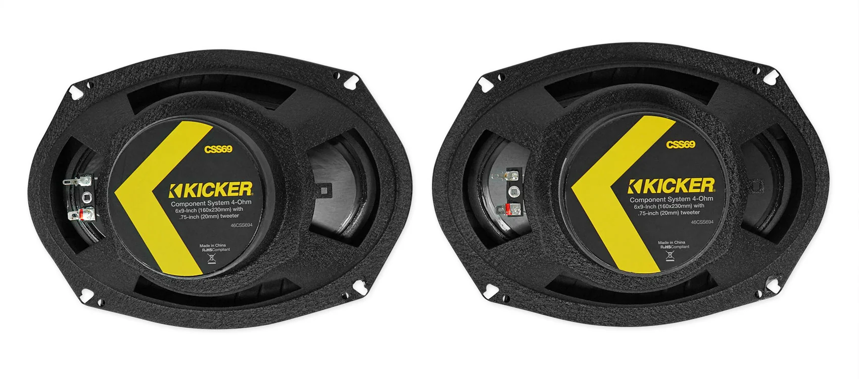 KICKER 46CSS694 6x9" 900w Car Component Speakers CSS69+2-Channel Amplifier+Wires - Image 4