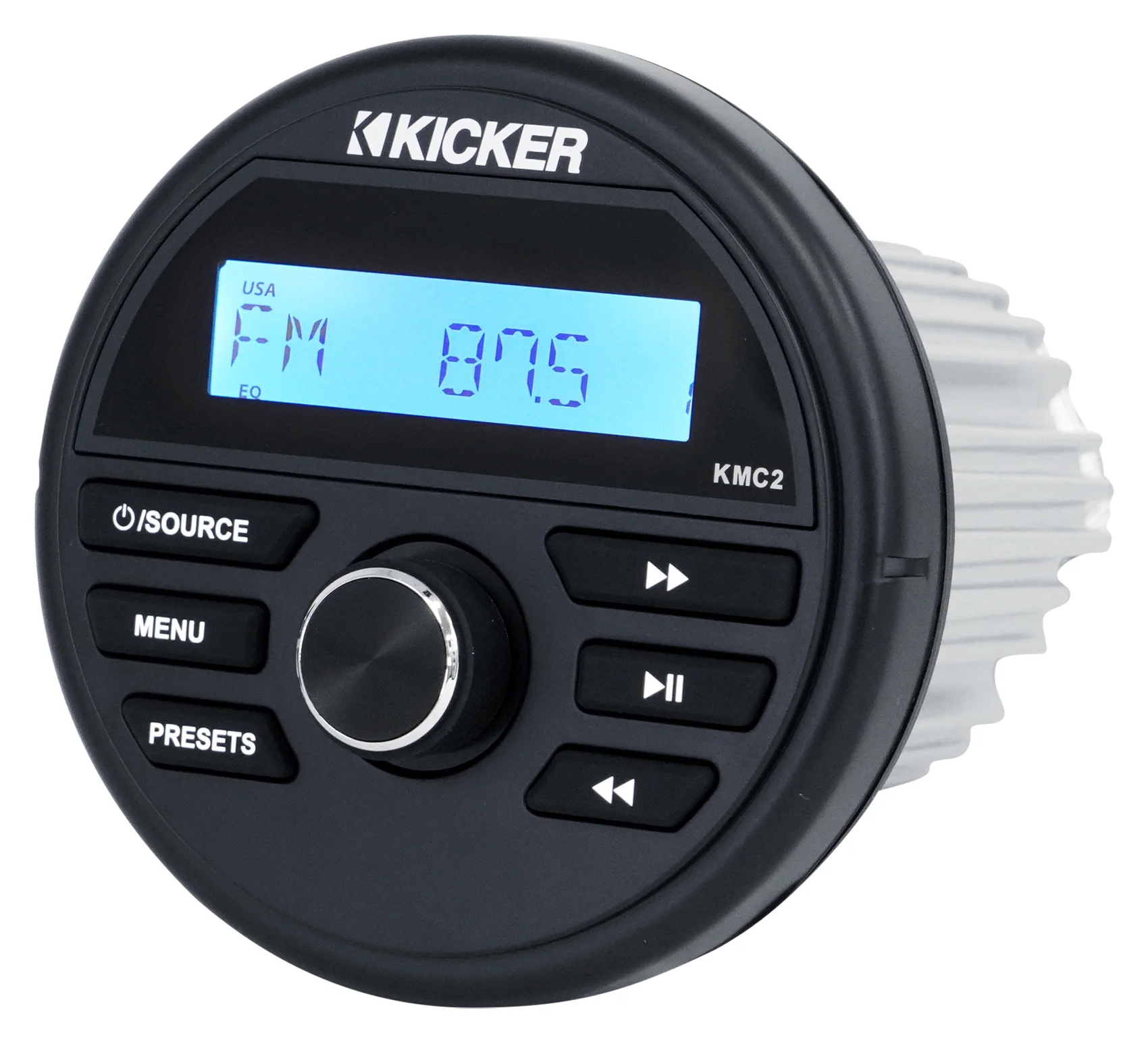 KICKER KMC2 Digital Media Receiver w/Bluetooth+Remote+2) 6.5" Black LED Speakers - Image 17