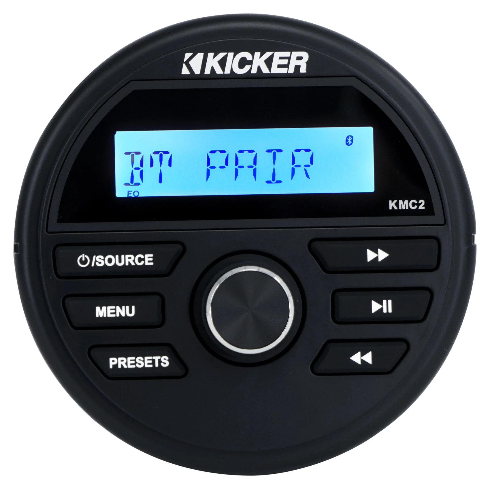 KICKER KMC2 Gauge Hole Digital Media Receiver w/Bluetooth+(2) 4" Black Speakers - Image 7
