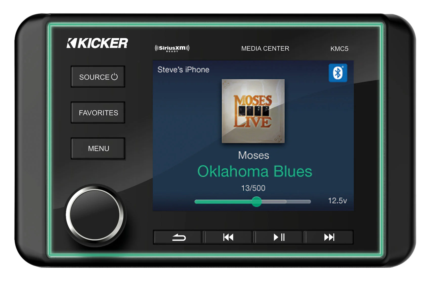 KICKER KMC5 Marine Digital Media Bluetooth Receiver+Remote+(4) 6.5" LED Speakers - Image 15